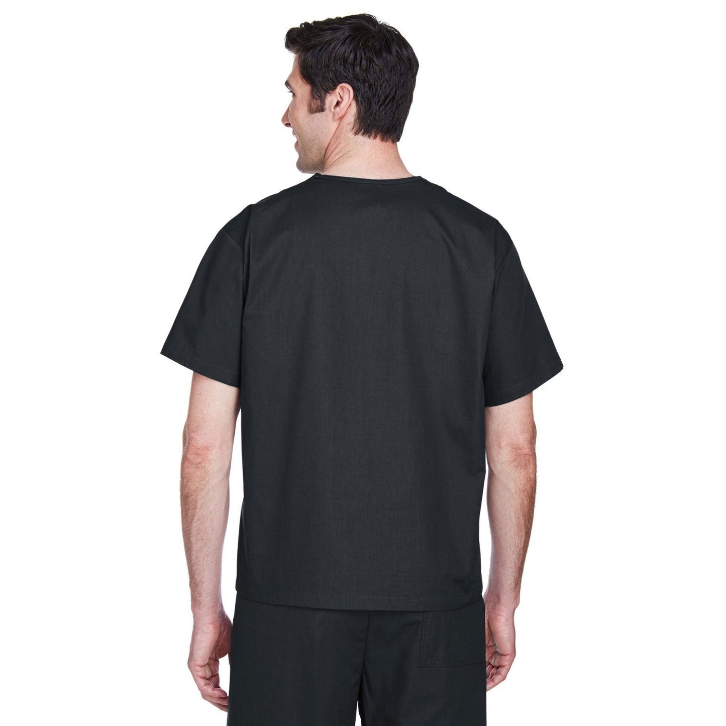 Black Scrub Tops - Harriton - Lightweight Cotton Blend
