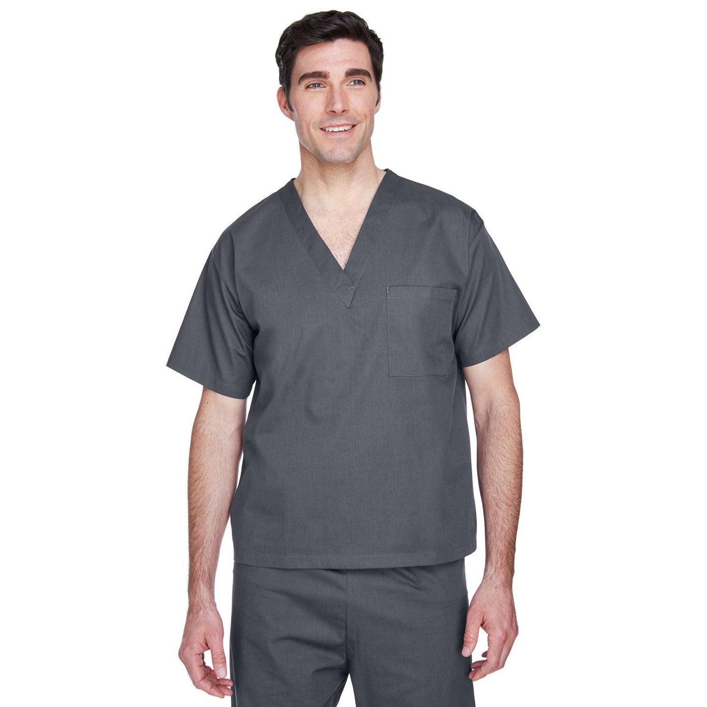 Black Scrub Tops - Harriton - Lightweight Cotton Blend
