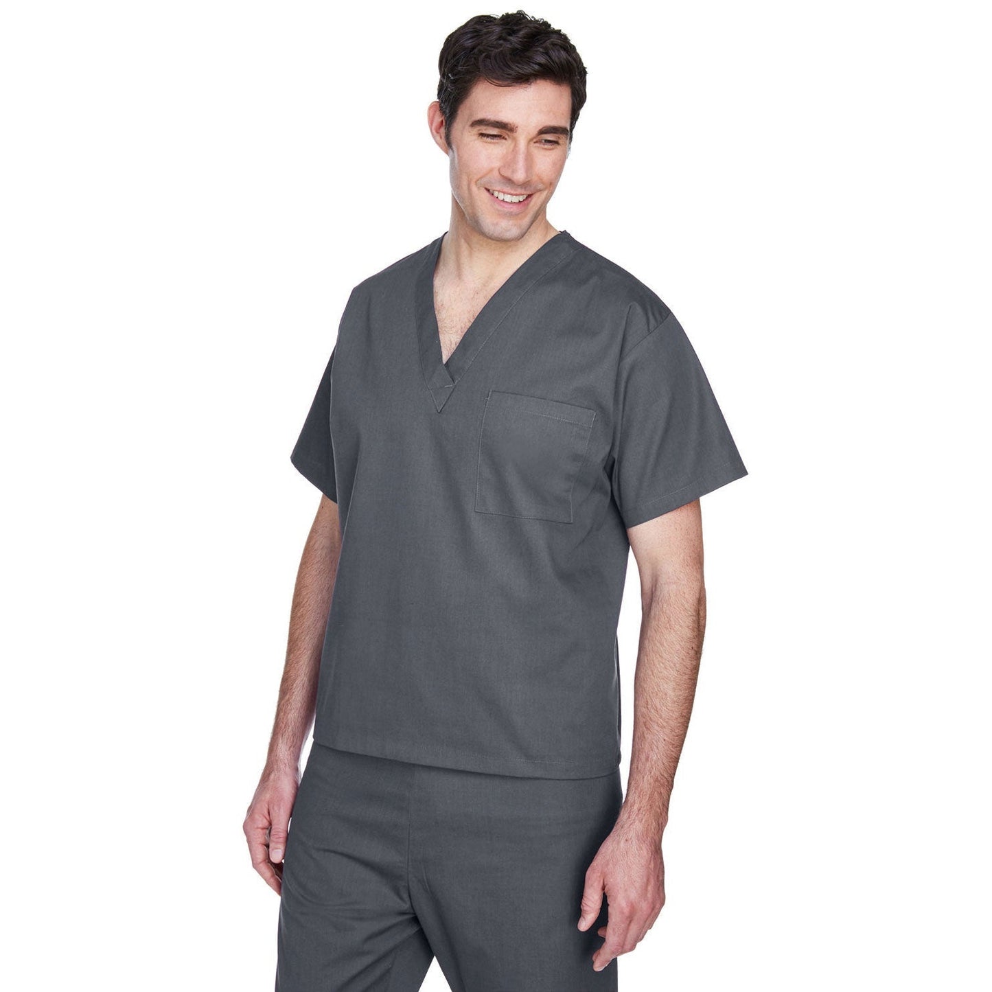 Black Scrub Tops - Harriton - Lightweight Cotton Blend