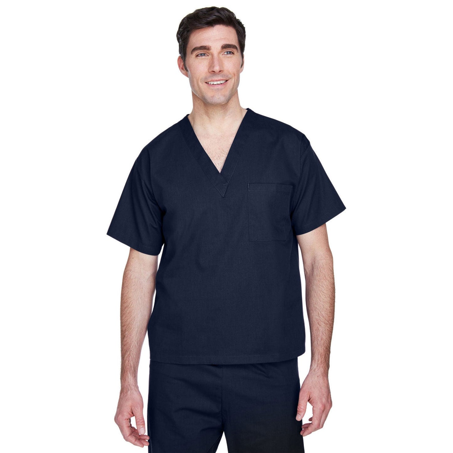 Black Scrub Tops - Harriton - Lightweight Cotton Blend