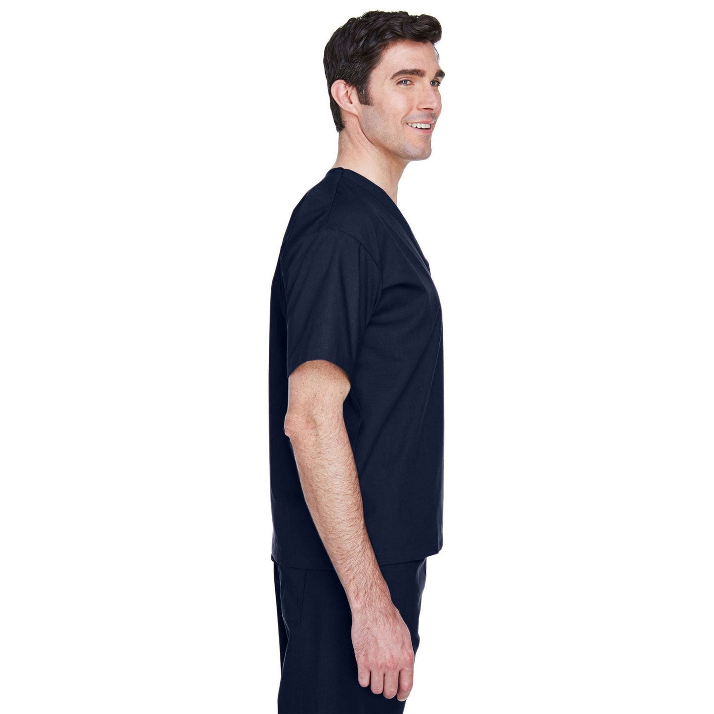 Black Scrub Tops - Harriton - Lightweight Cotton Blend