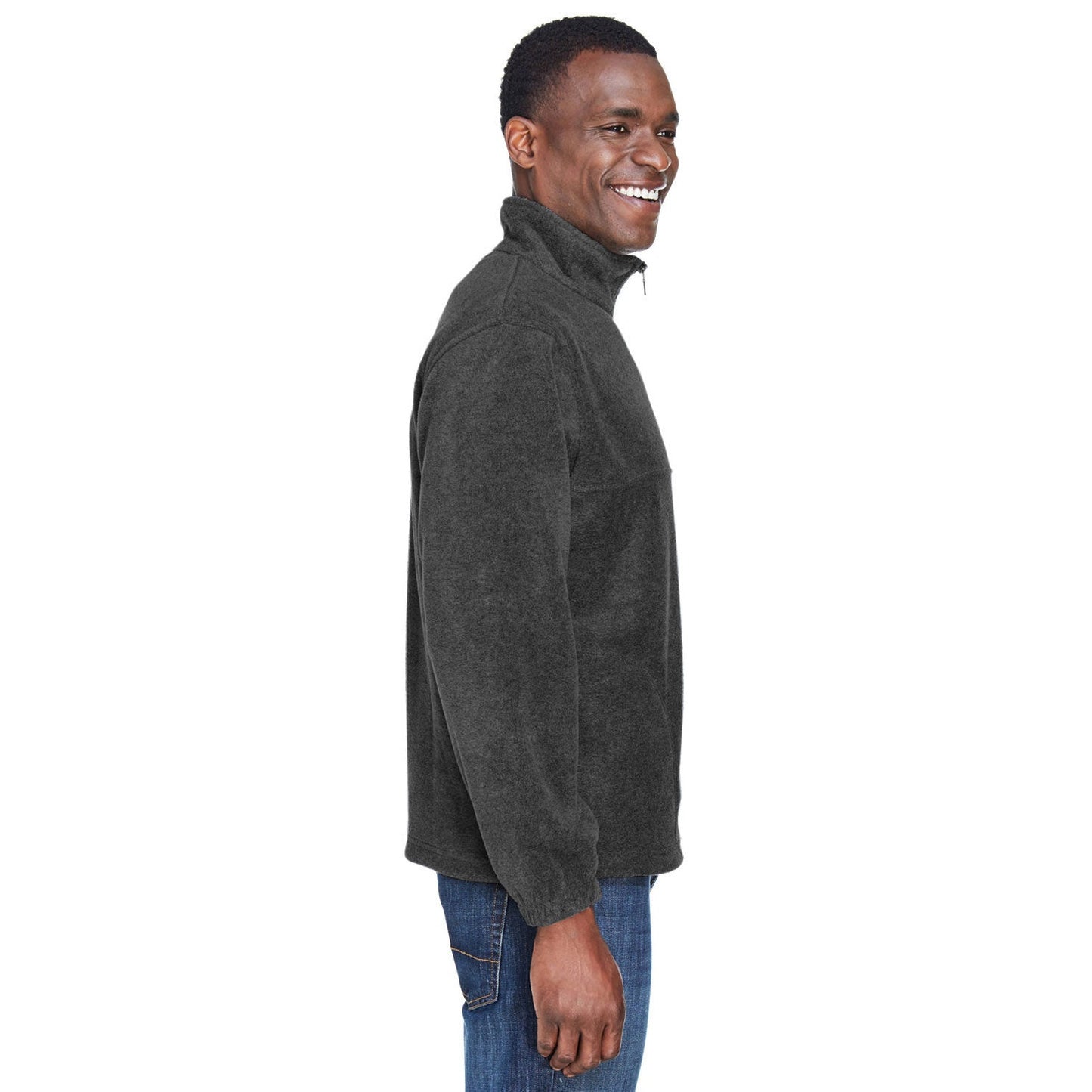 Black Jacket - Harriton - Soft Fleece Pullover - Comfortable Wear