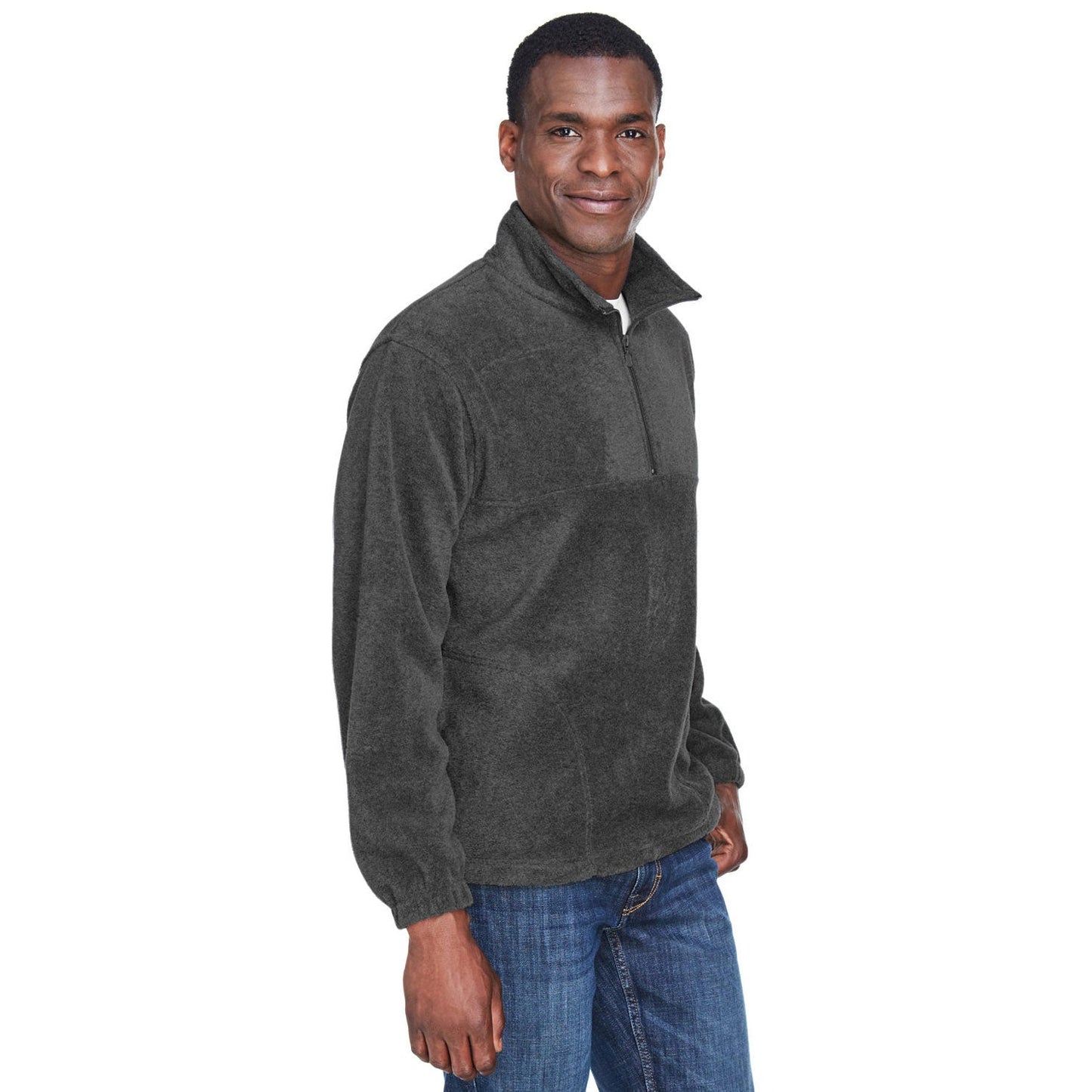 Black Jacket - Harriton - Soft Fleece Pullover - Comfortable Wear