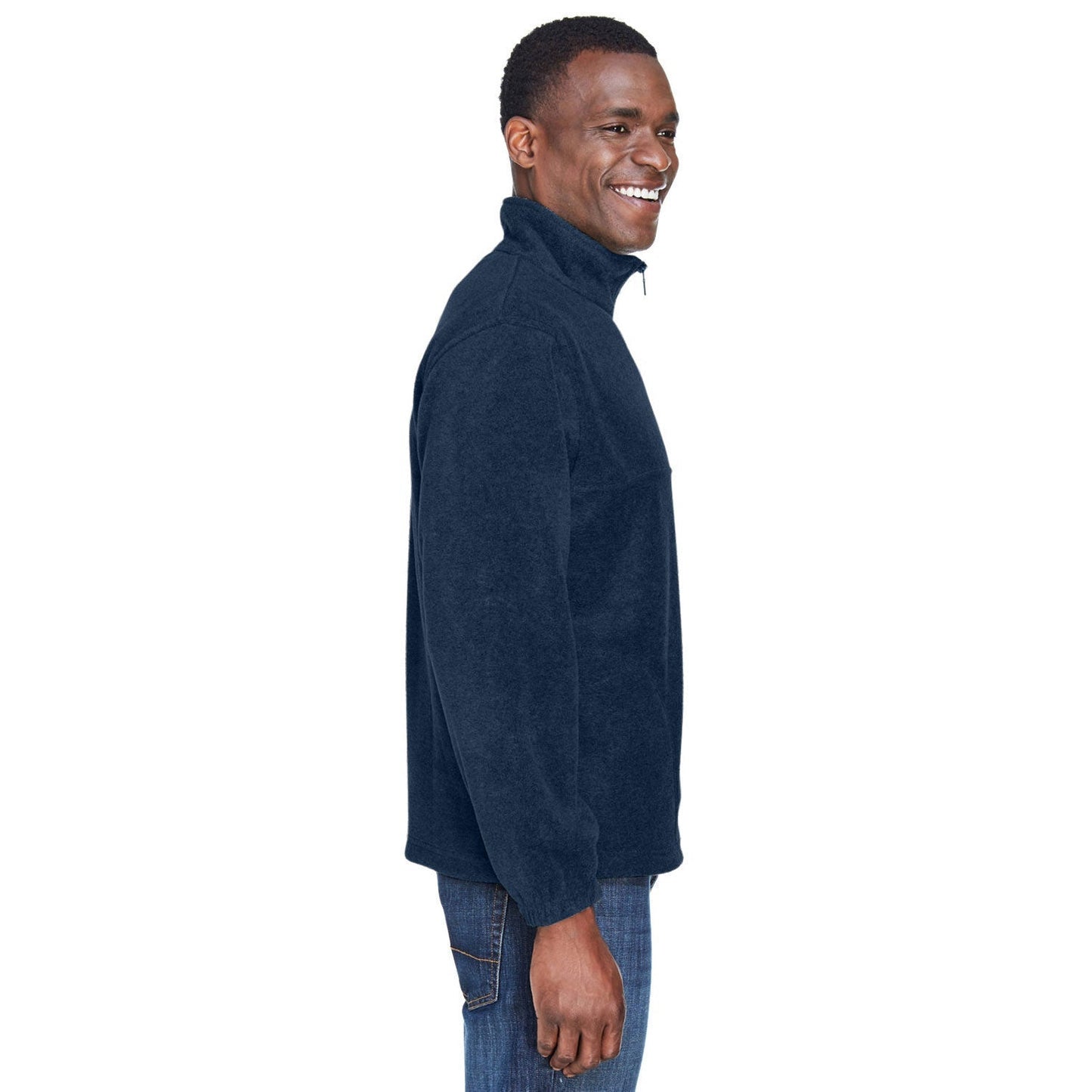 Black Jacket - Harriton - Soft Fleece Pullover - Comfortable Wear