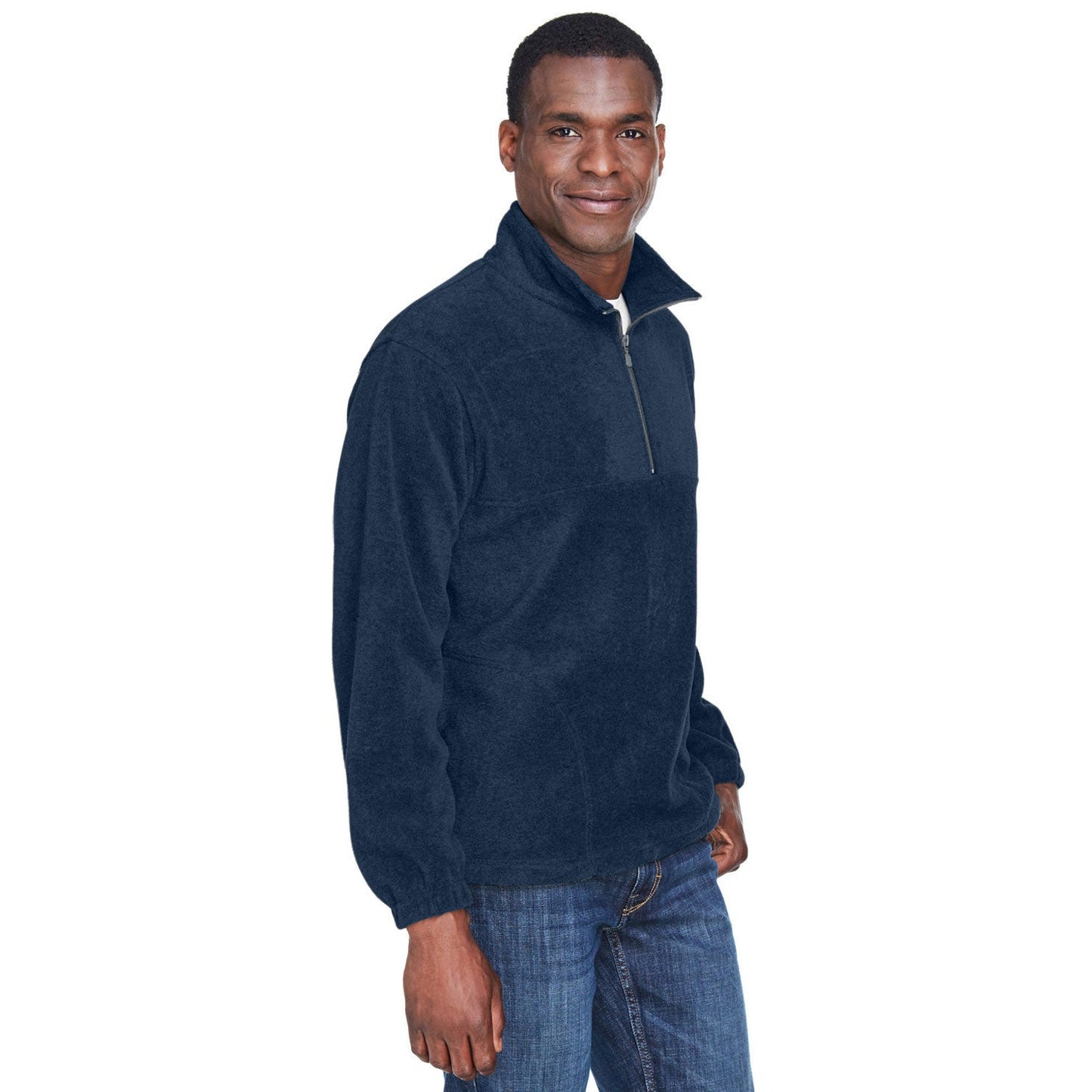 Black Jacket - Harriton - Soft Fleece Pullover - Comfortable Wear