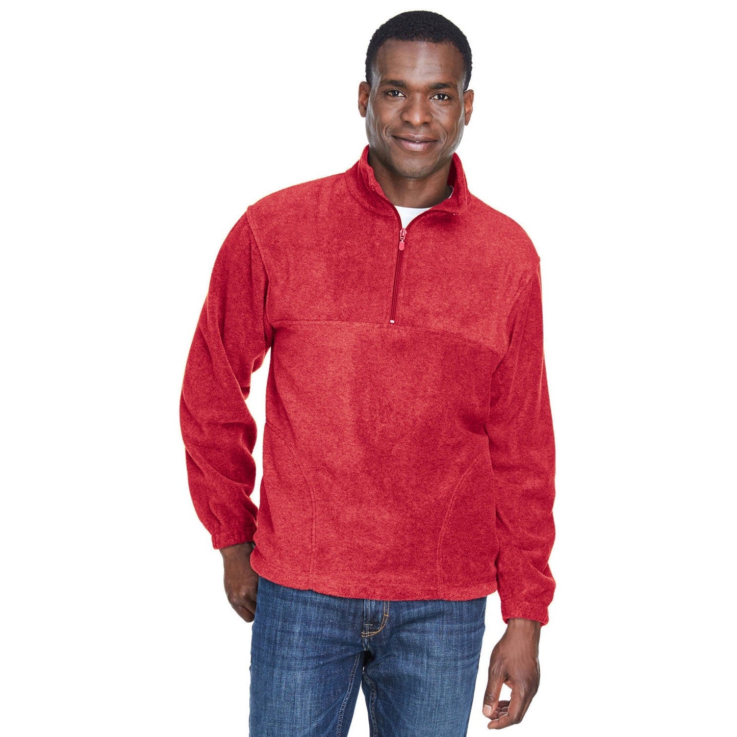 Black Jacket - Harriton - Soft Fleece Pullover - Comfortable Wear