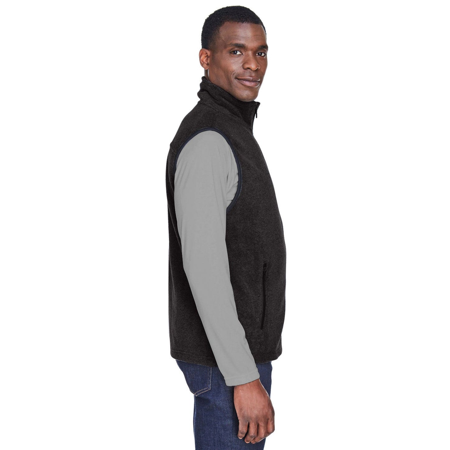 Black Vests - Harriton - Soft Polyester Fleece