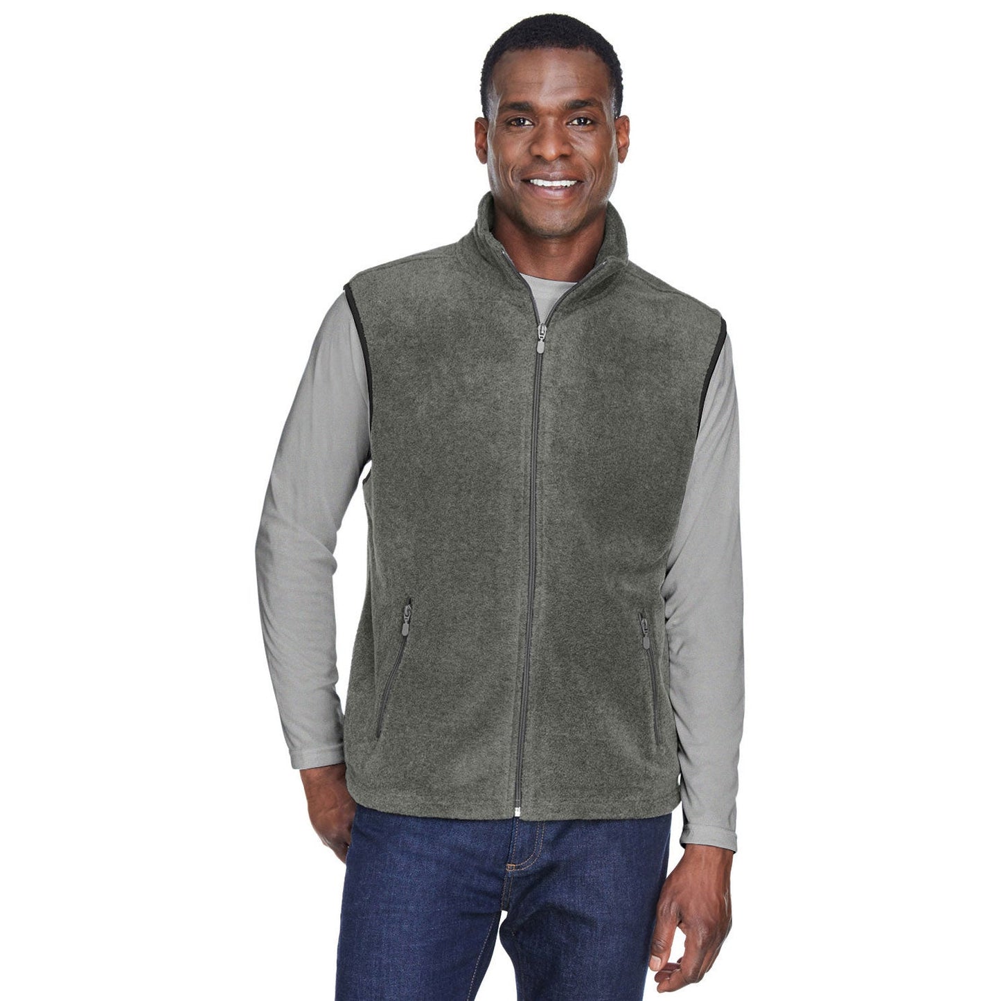 Black Vests - Harriton - Soft Polyester Fleece