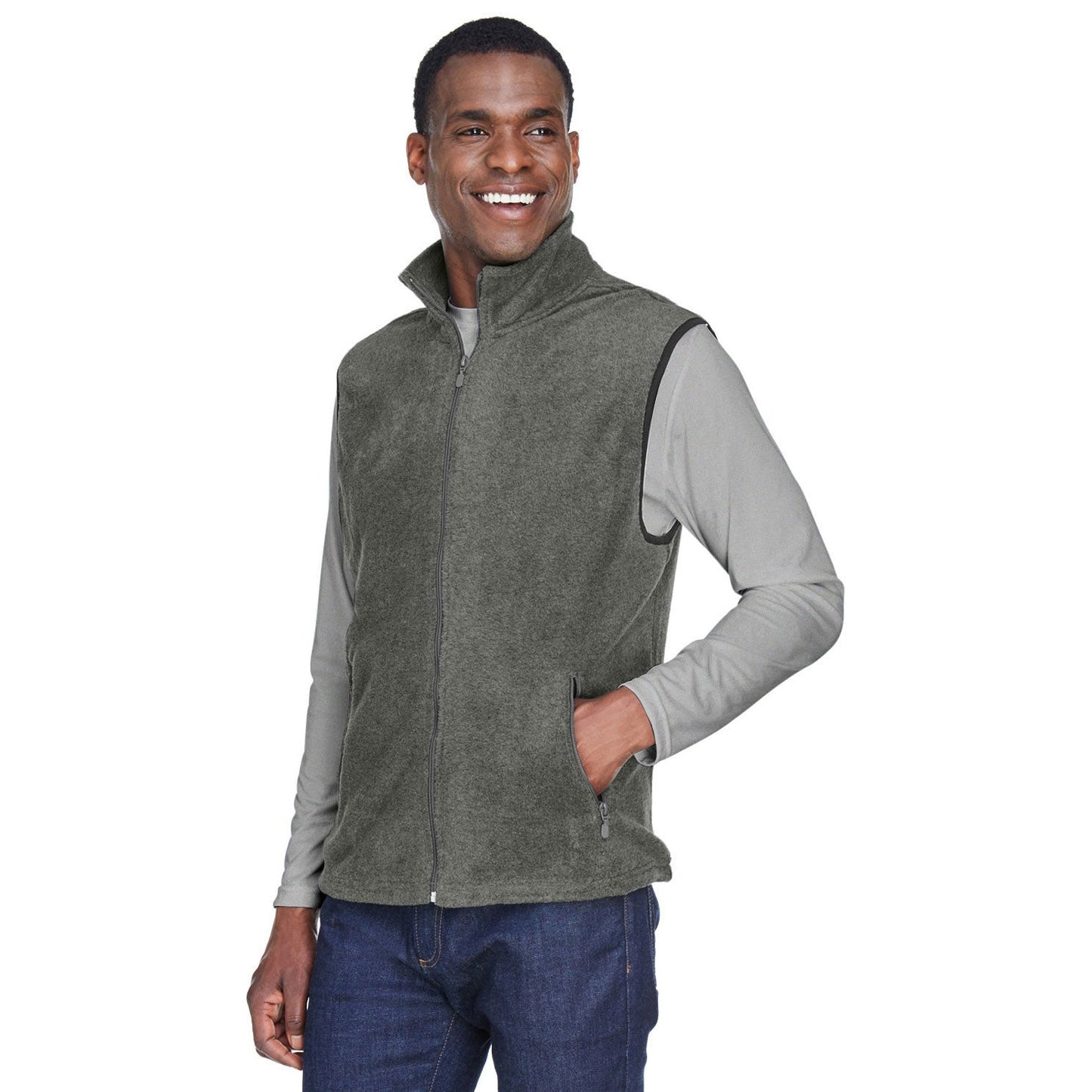 Black Vests - Harriton - Soft Polyester Fleece