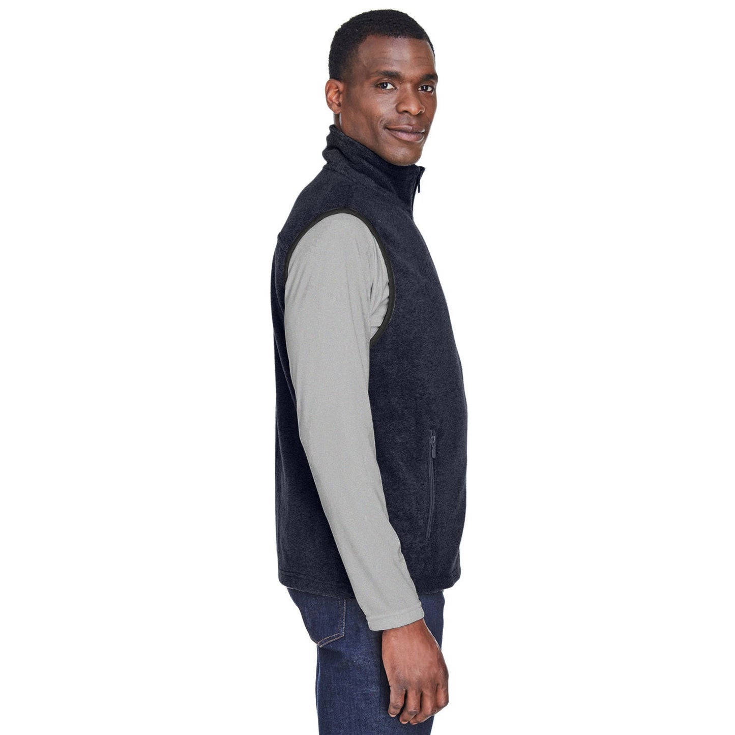 Black Vests - Harriton - Soft Polyester Fleece