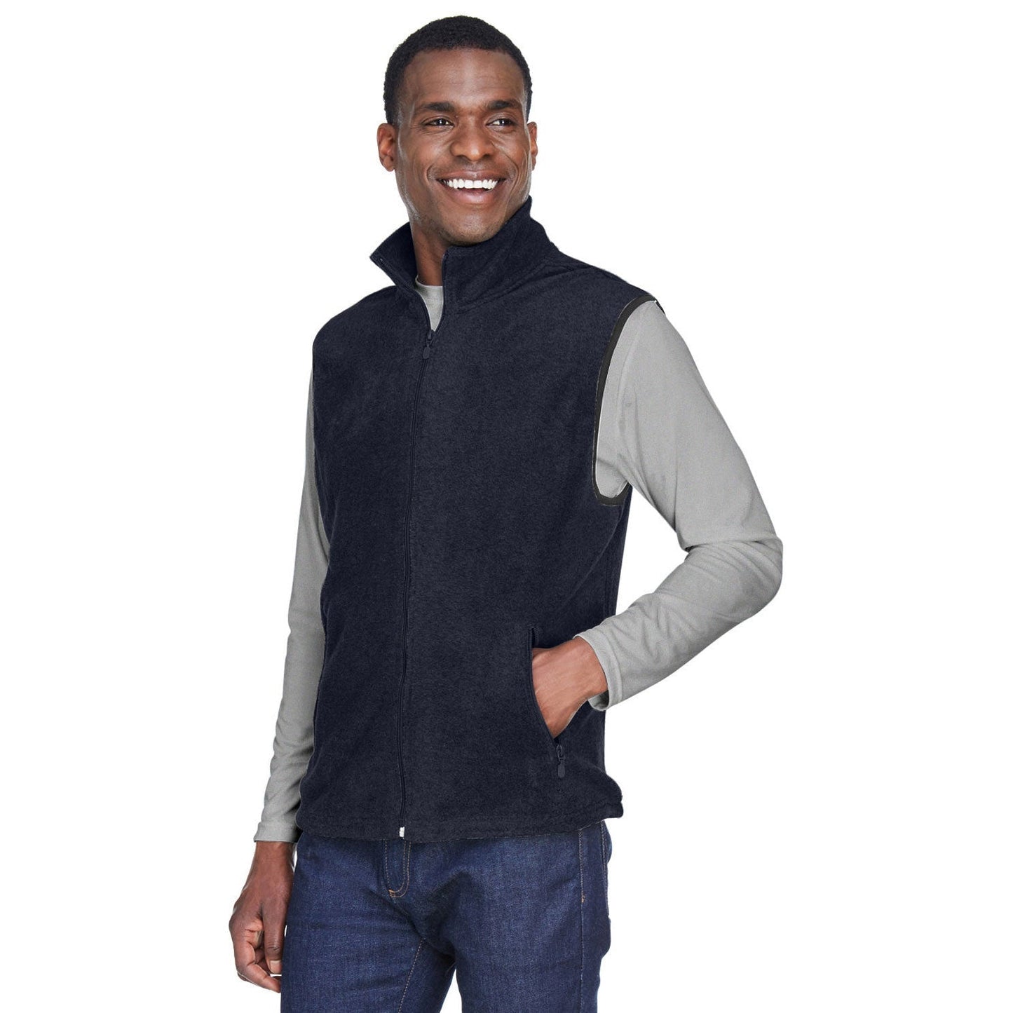 Black Vests - Harriton - Soft Polyester Fleece