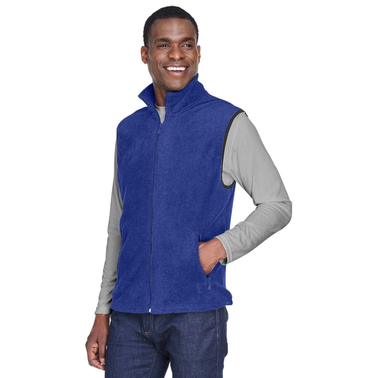 Black Vests - Harriton - Soft Polyester Fleece