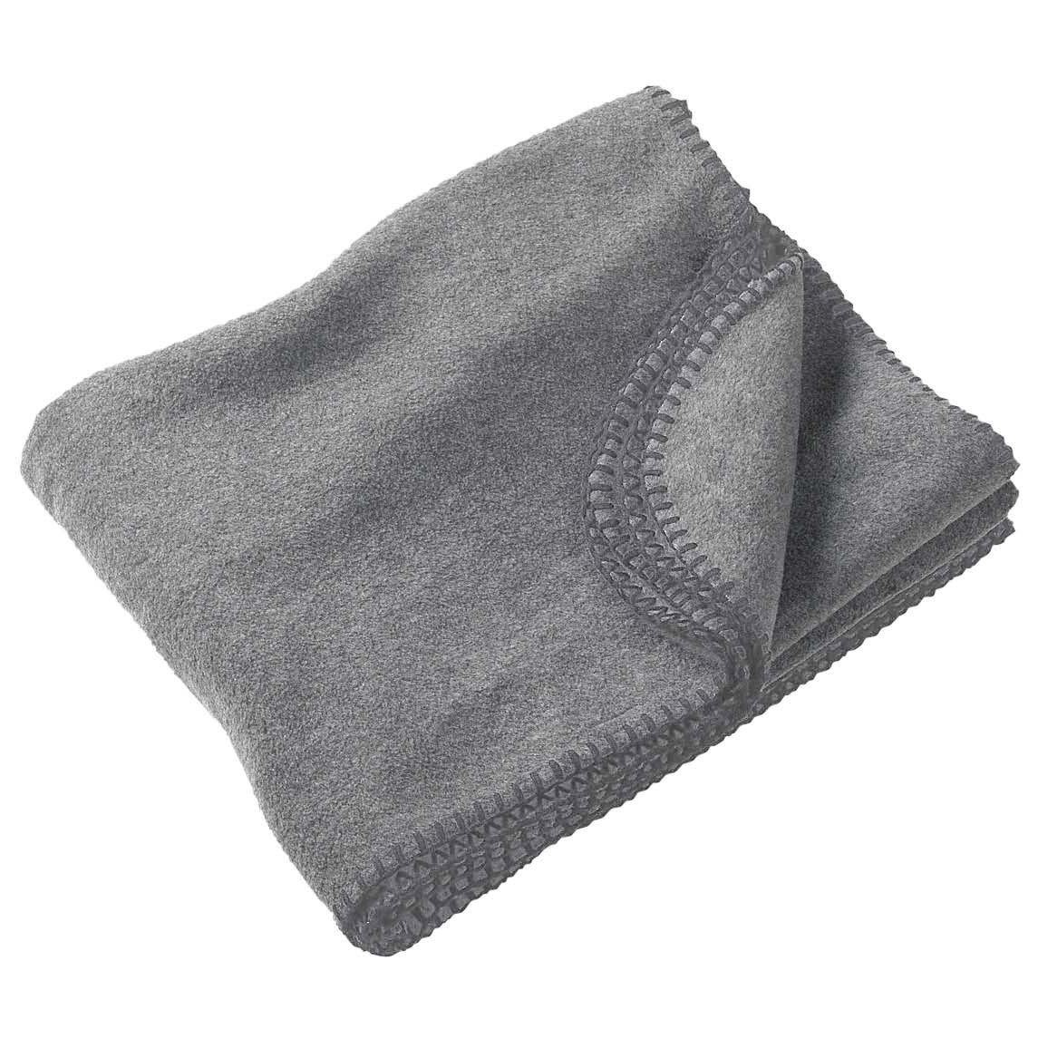 Black Fleece Blanket - Harriton - Pill-Free Soft