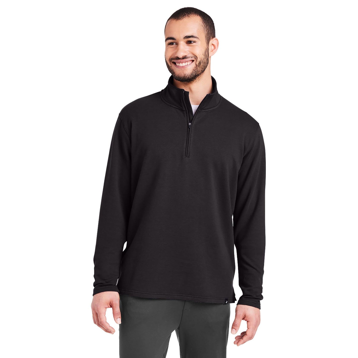 Black Sweatshirts - Cozy Quarter-Zip - Glyder - Soft Fleece