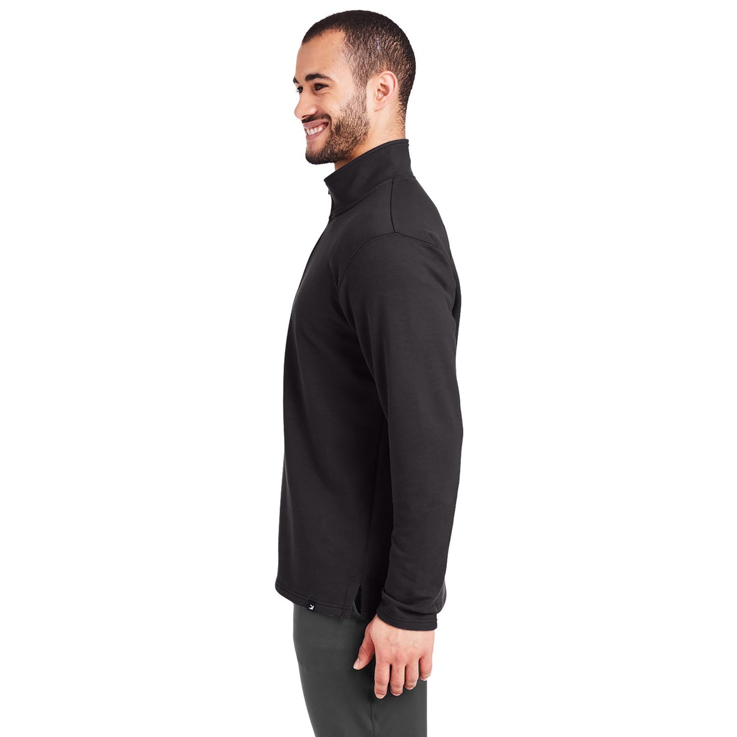 Black Sweatshirts - Cozy Quarter-Zip - Glyder - Soft Fleece