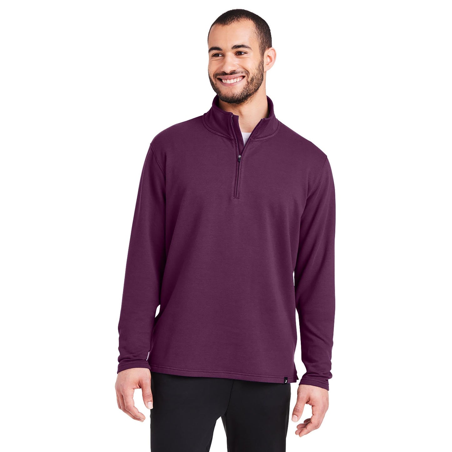 Black Sweatshirts - Cozy Quarter-Zip - Glyder - Soft Fleece
