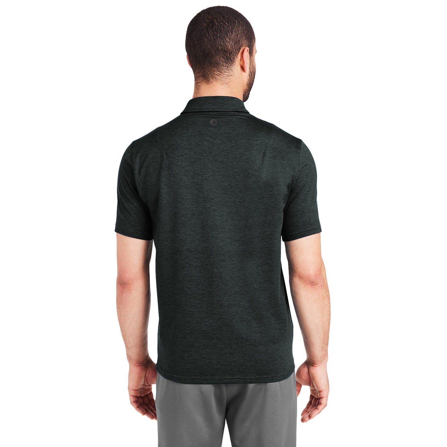 Black Polo Shirts - Glyder - Marbled Jersey Fabric