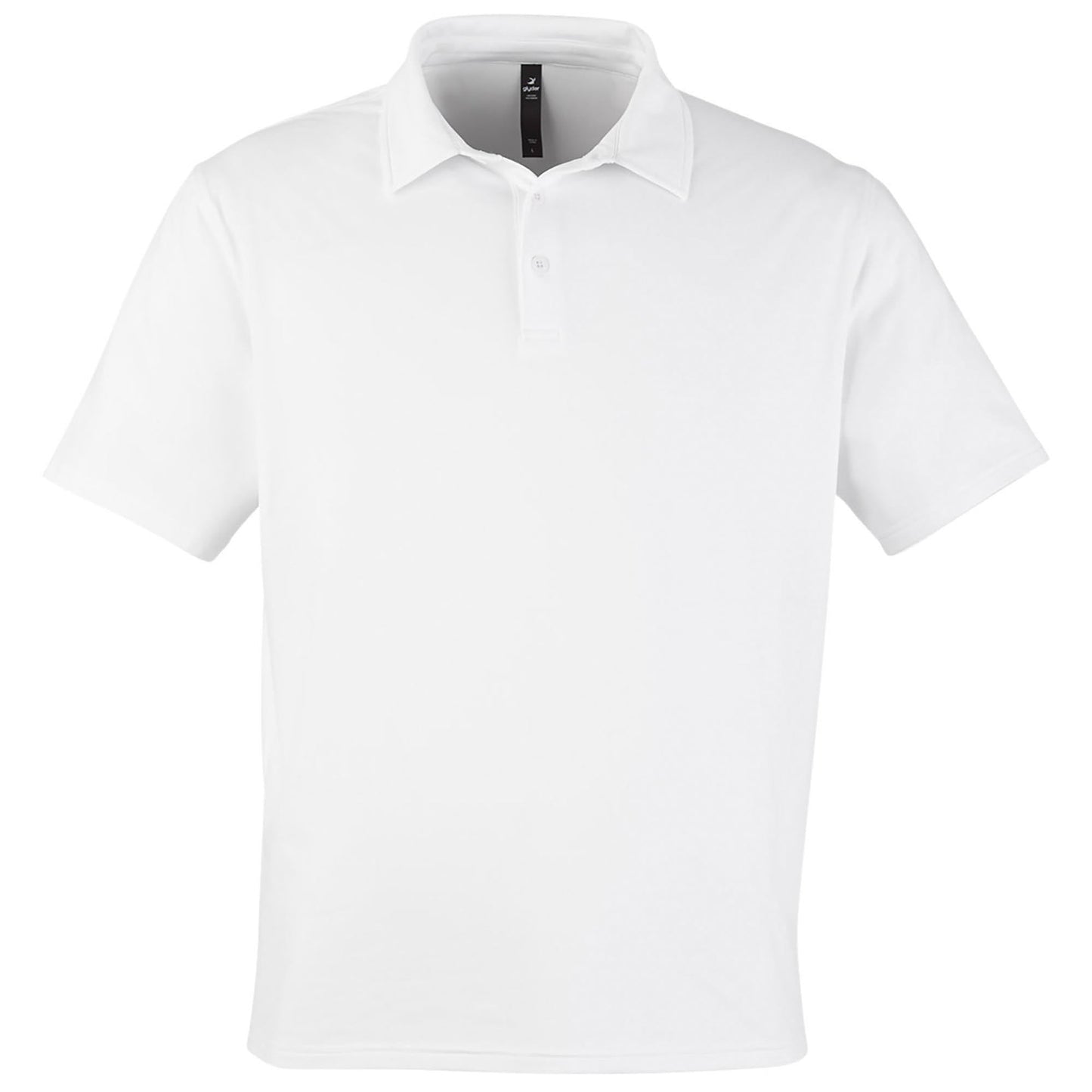 Black Polo Shirts - Glyder - Marbled Jersey Fabric