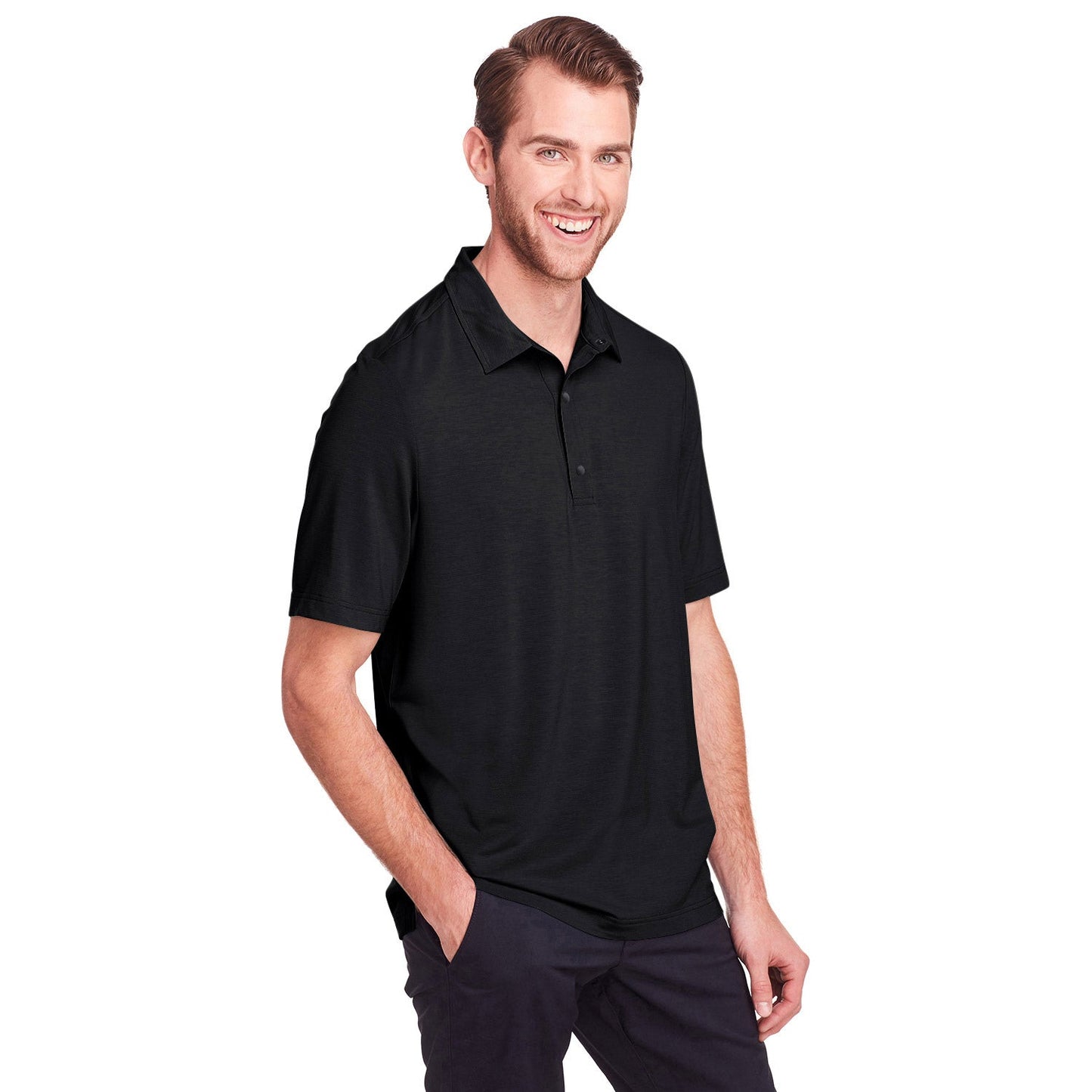 Black Polo Shirt - North End - Stretch Performance
