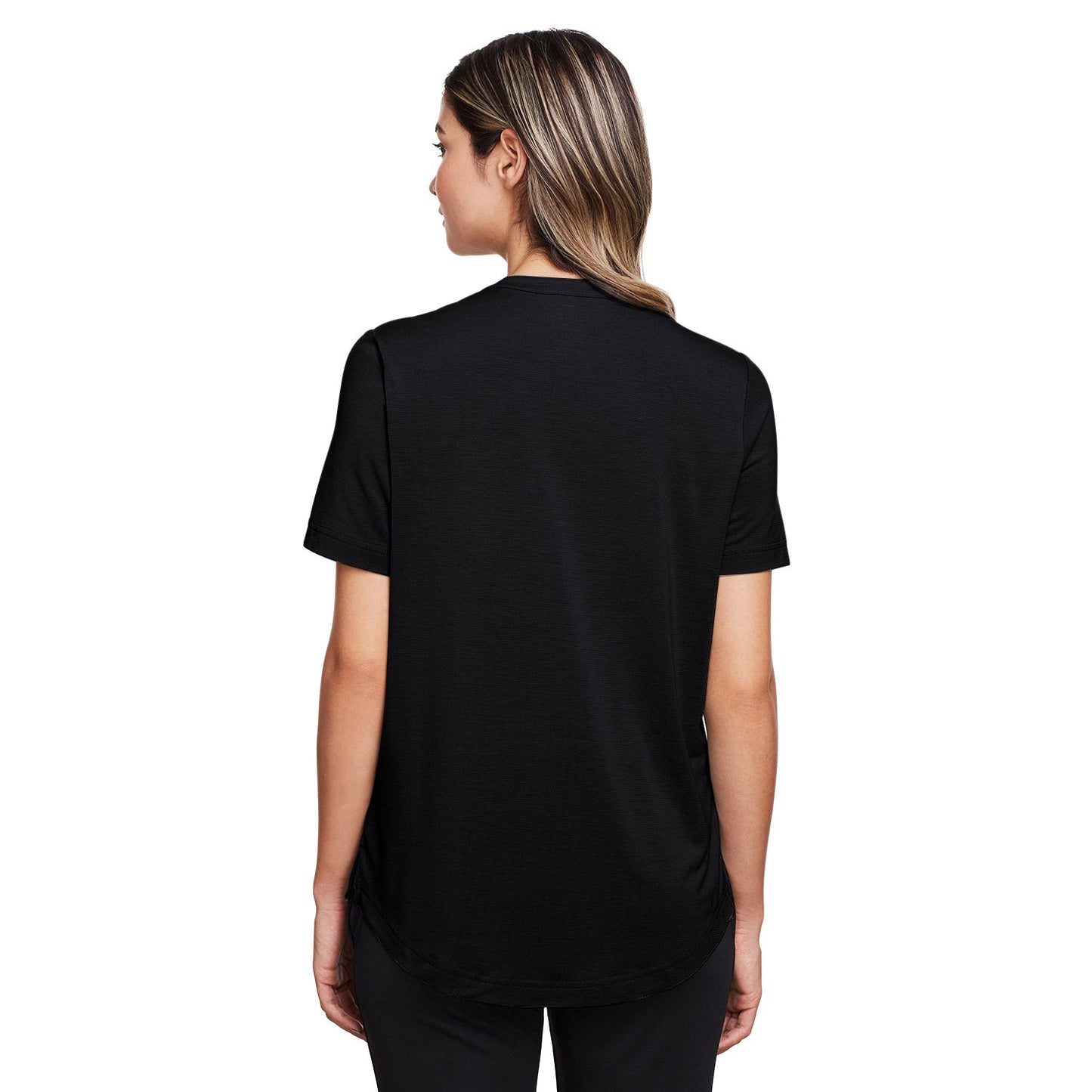 Black Stretch Henley Shirt - North End - Moisture Wicking