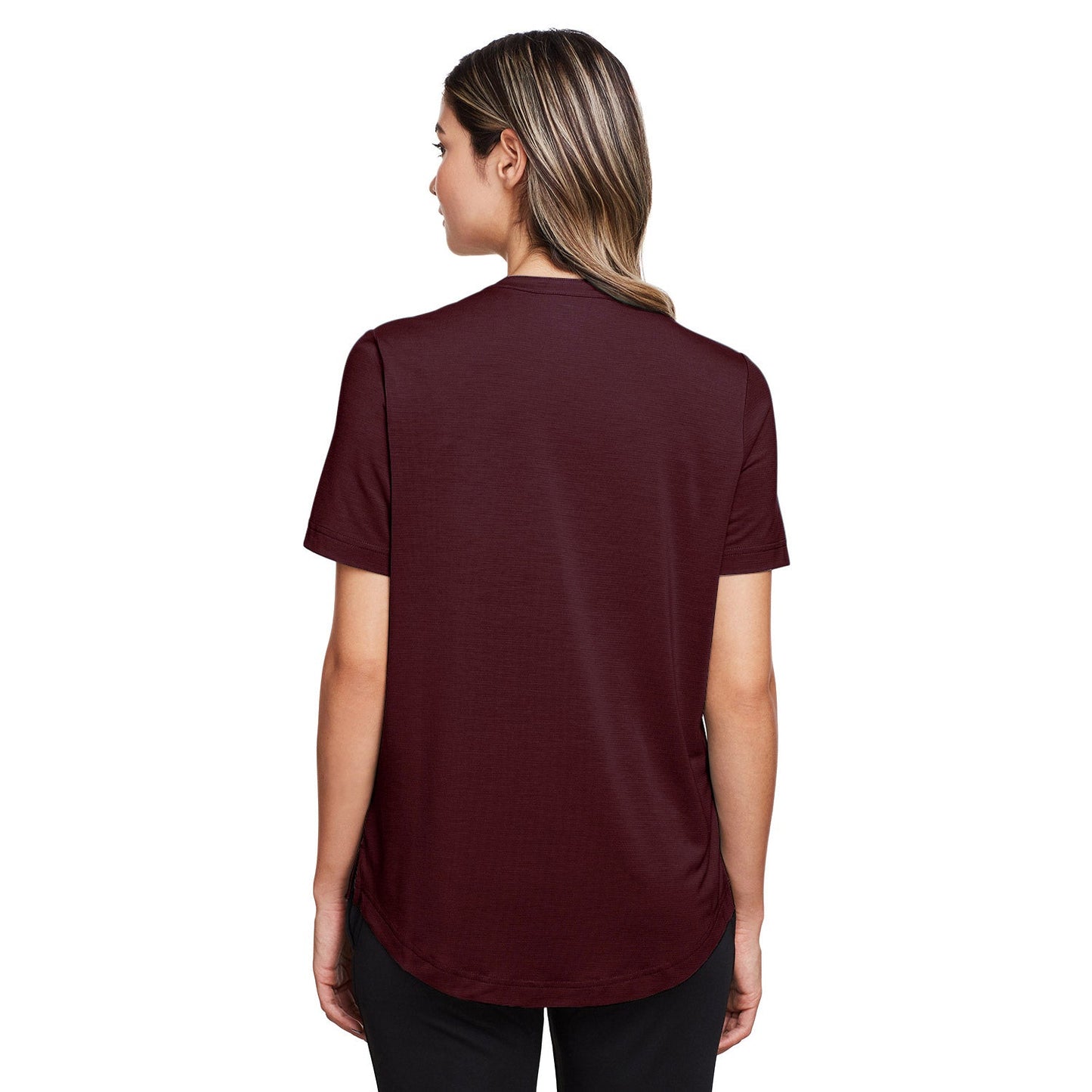 Black Stretch Henley Shirt - North End - Moisture Wicking