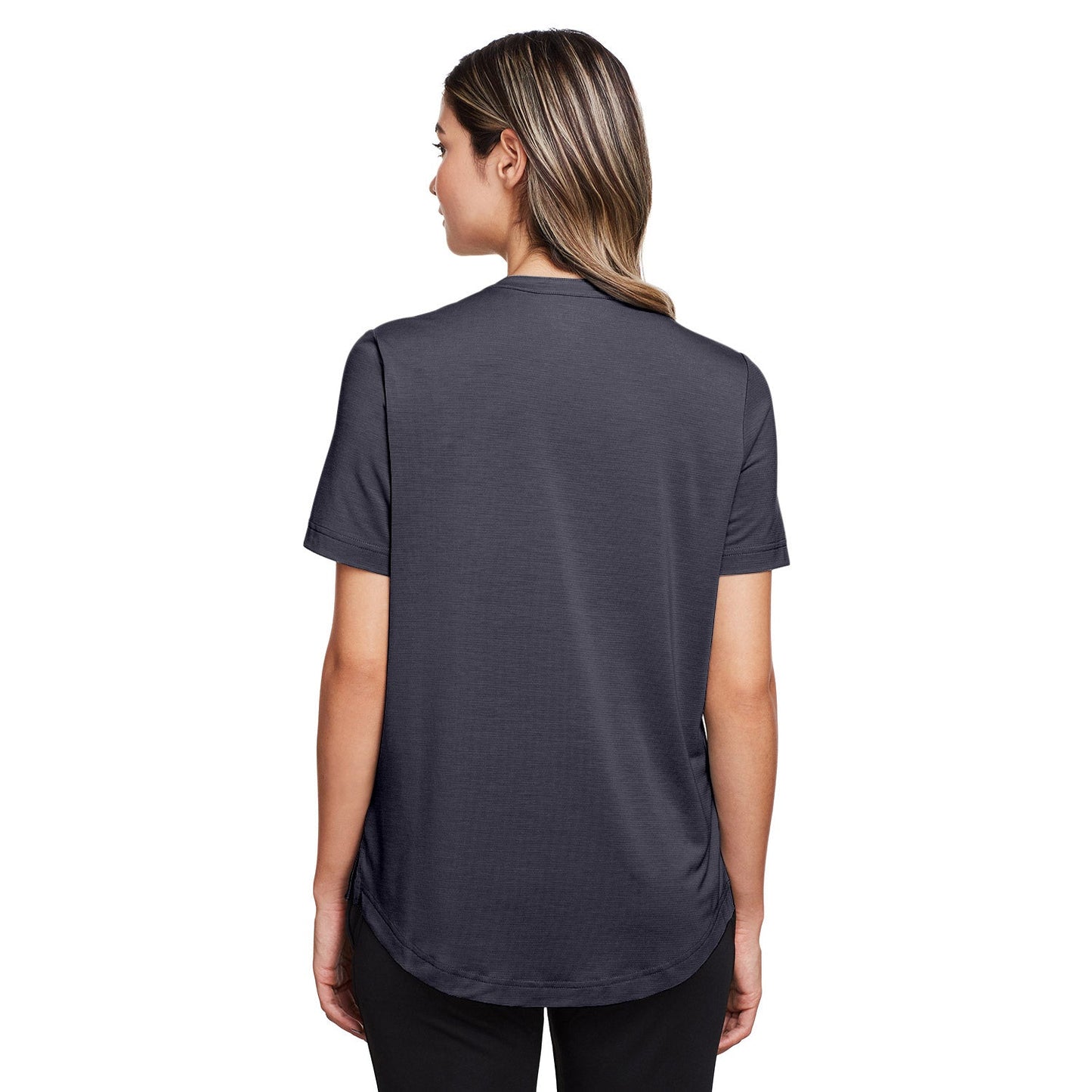 Black Stretch Henley Shirt - North End - Moisture Wicking