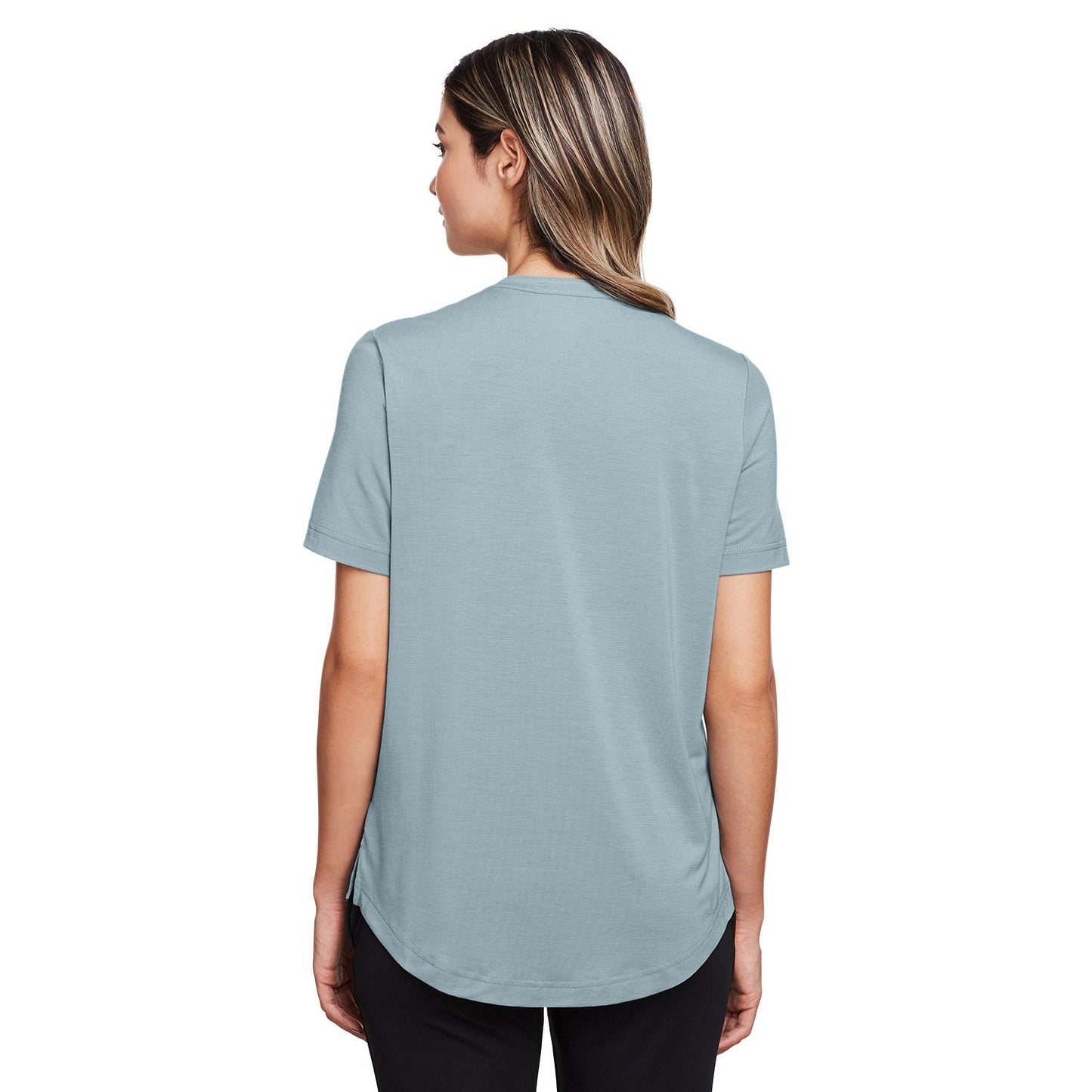 Black Stretch Henley Shirt - North End - Moisture Wicking