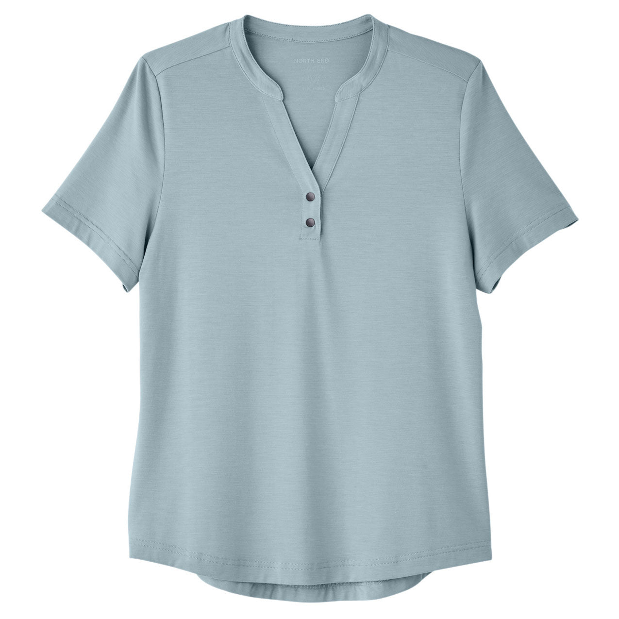 Black Stretch Henley Shirt - North End - Moisture Wicking