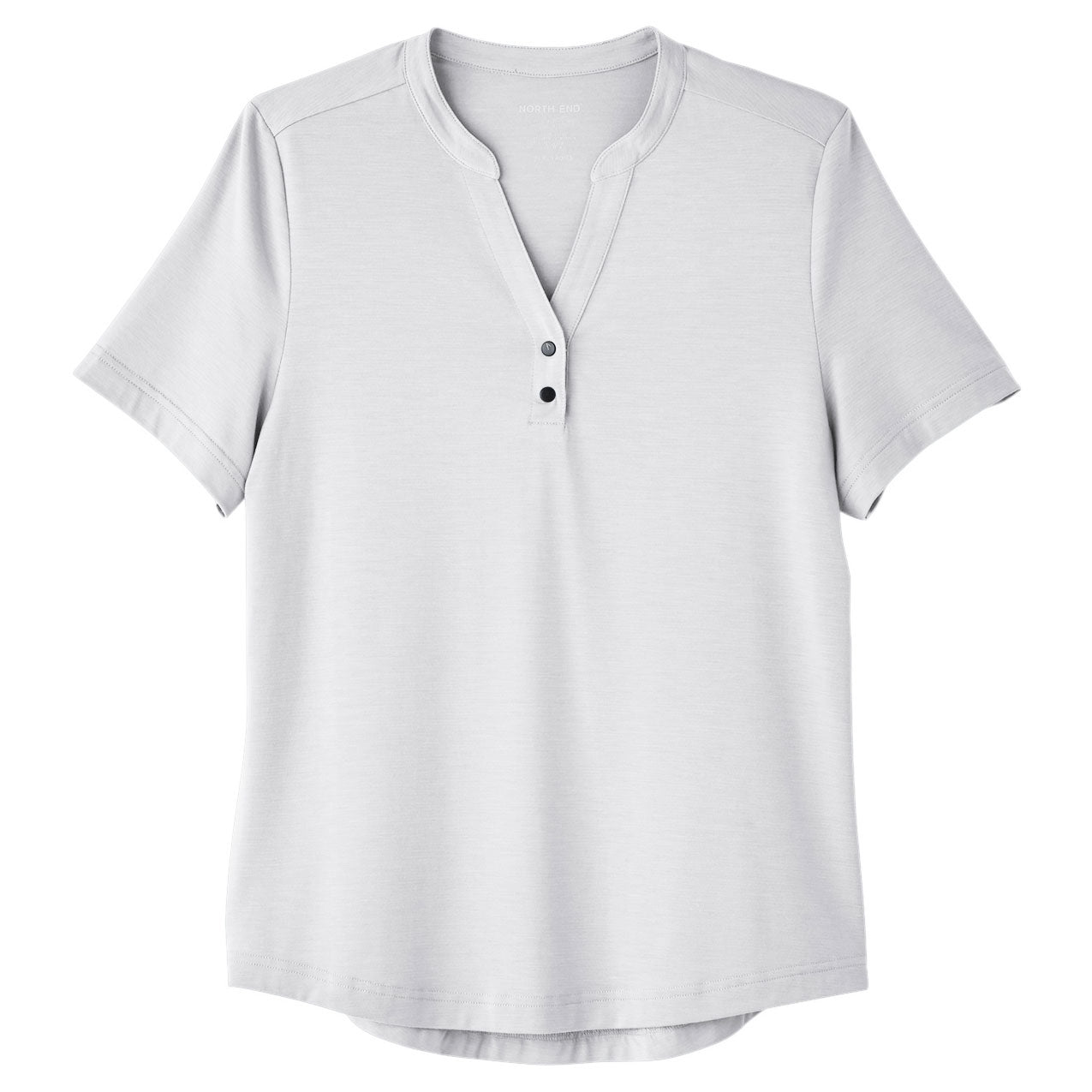 Black Stretch Henley Shirt - North End - Moisture Wicking