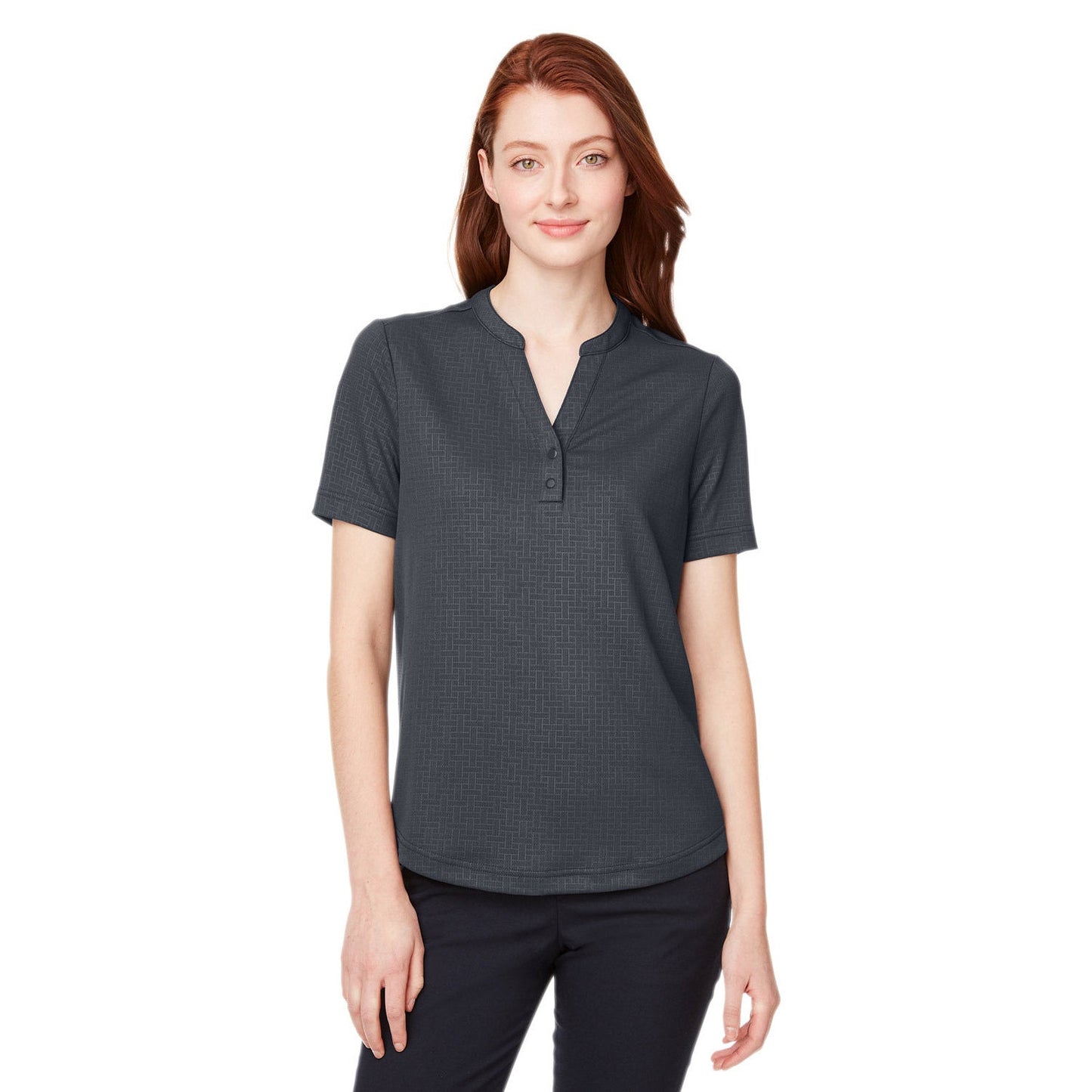 Black Henley Shirts - North End - Recycled Fabric