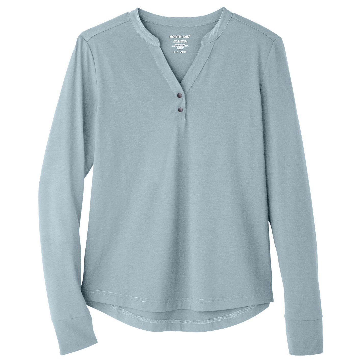 Black Henley Shirt - North End - Stretch Performance