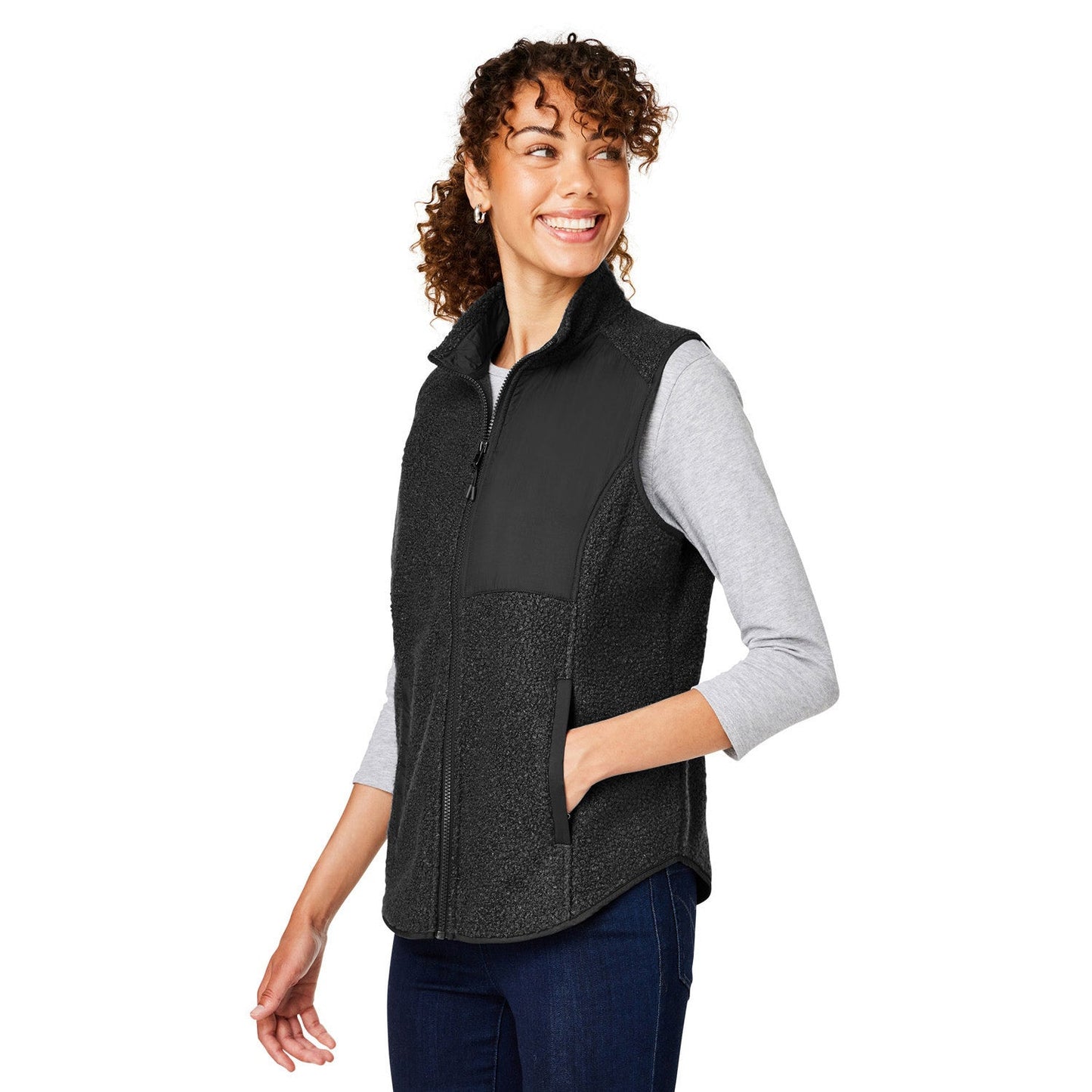Black Vest - North End - Stylish Fleece - Eco Friendly