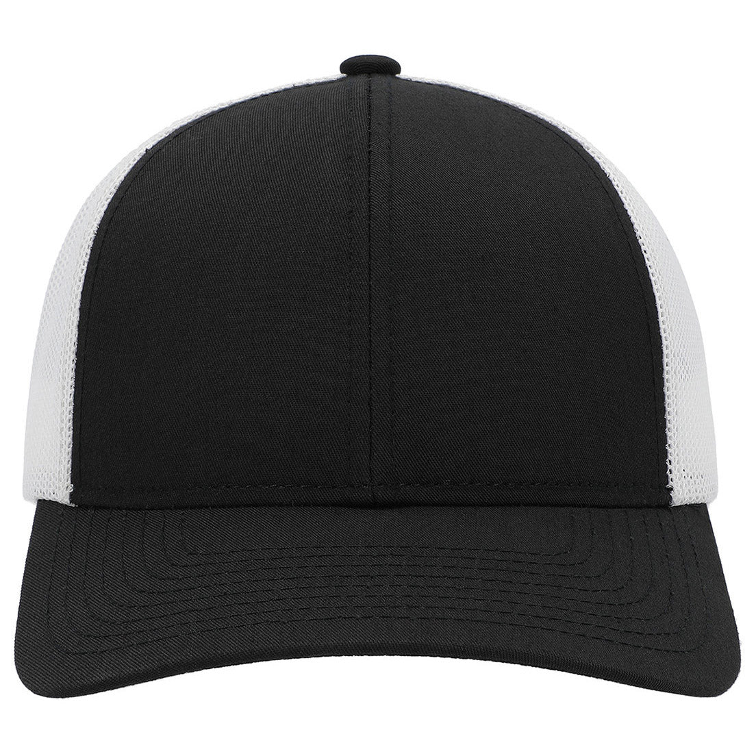 Black/White/Black Ball Cap - Pacific Headwear - Low-Pro Trucker