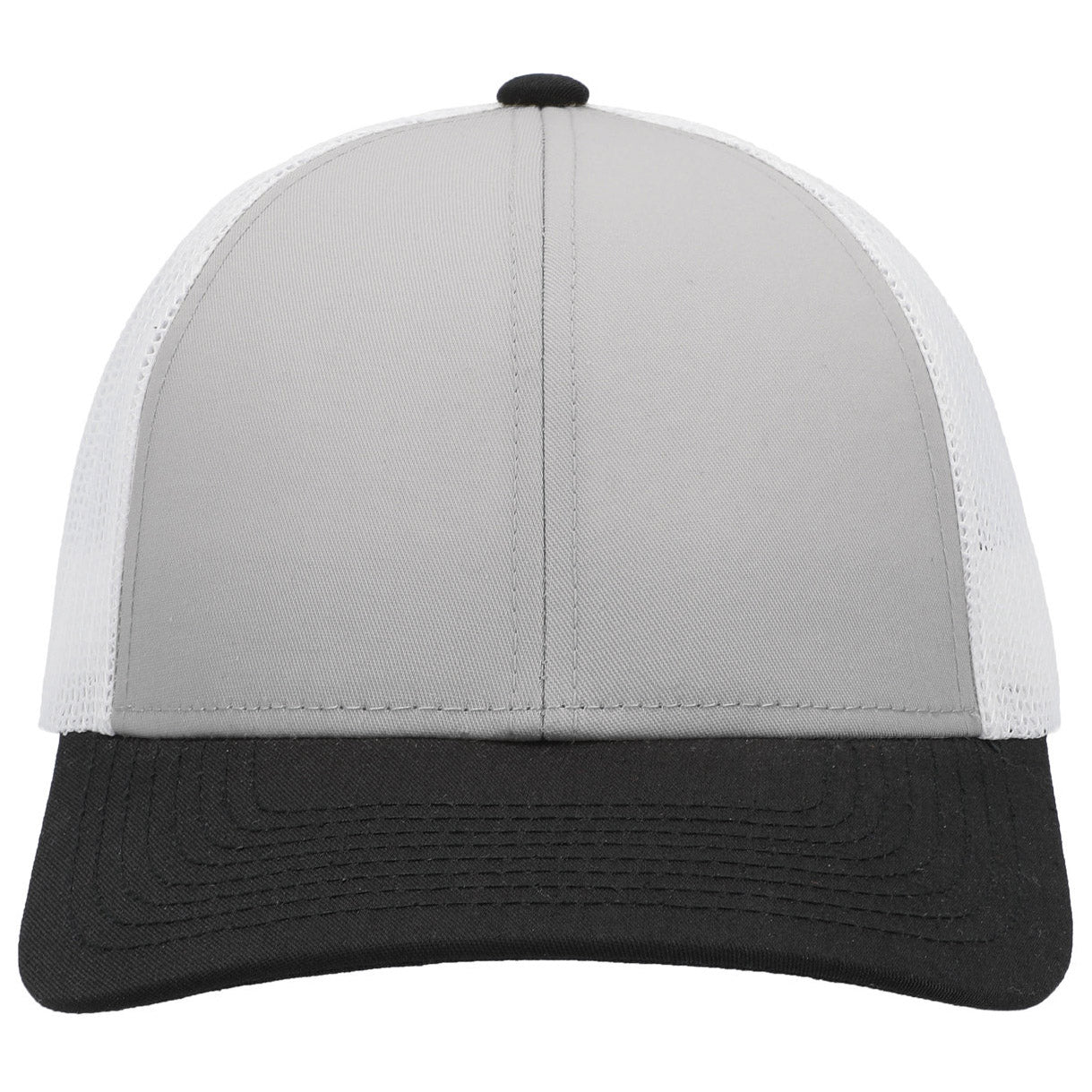 Black/White/Black Ball Cap - Pacific Headwear - Low-Pro Trucker