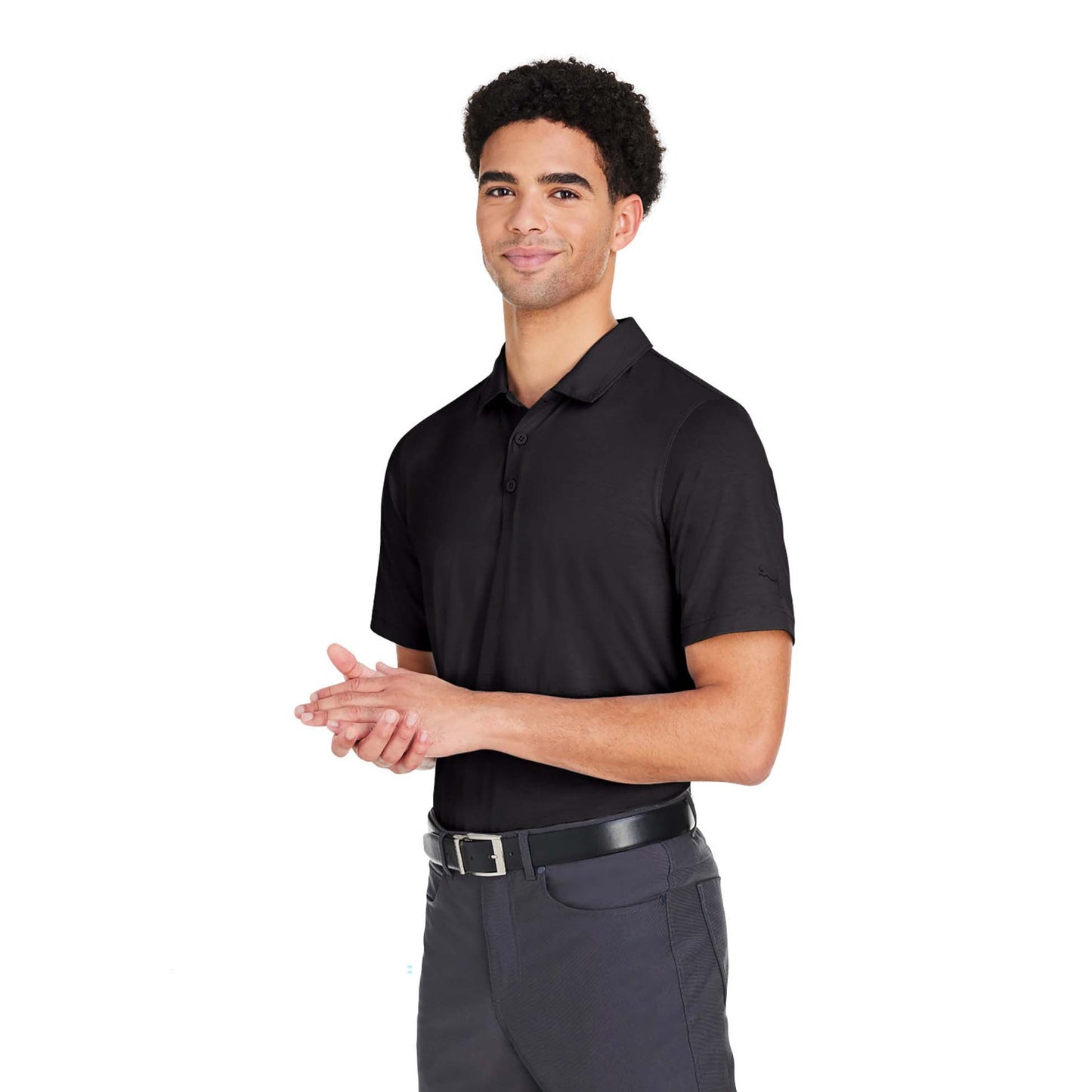 Puma Black Polo Shirt - PUMA Golf - Moisture-Wicking