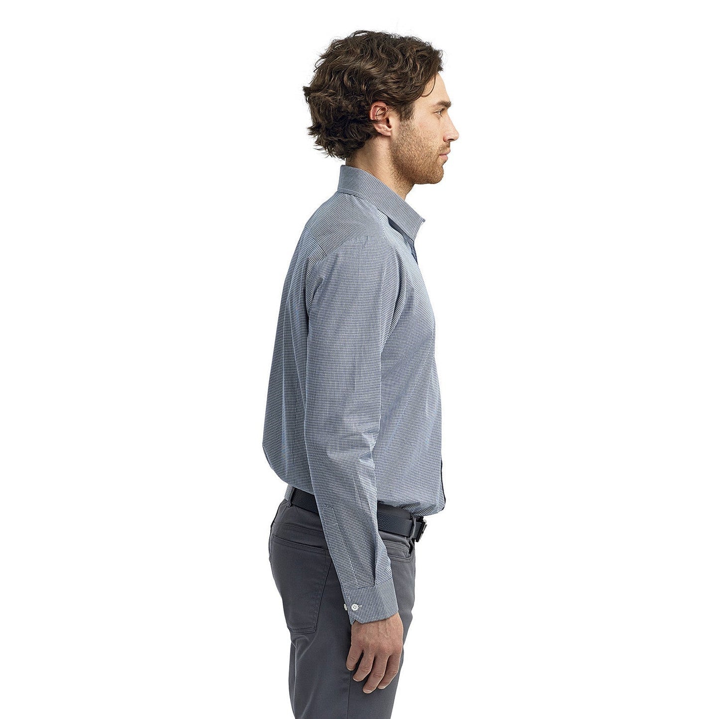 Black/White Button Up Shirt - Reprime - Gingham Cotton