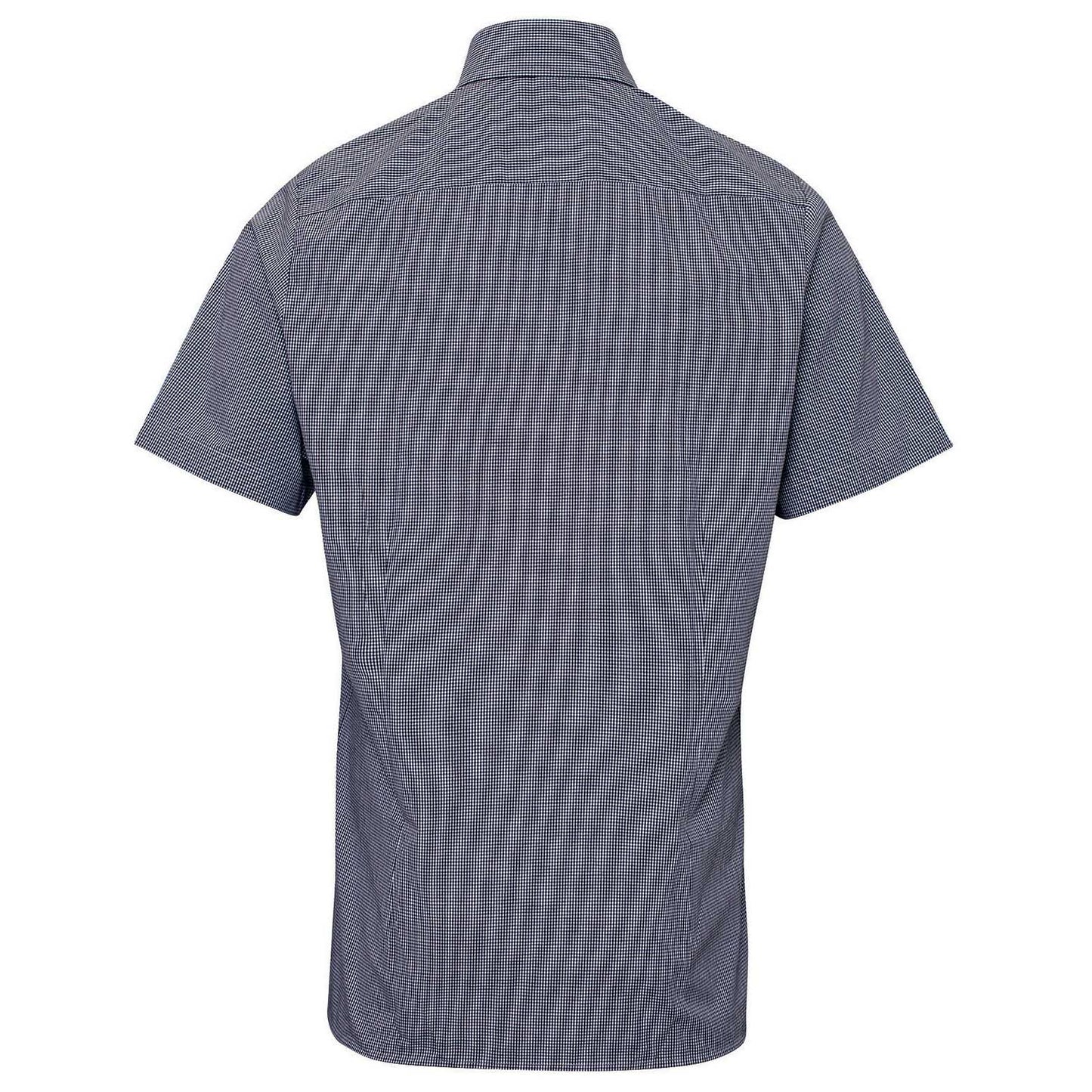 Black/White Button Up Shirt - Reprime - Microcheck Cotton