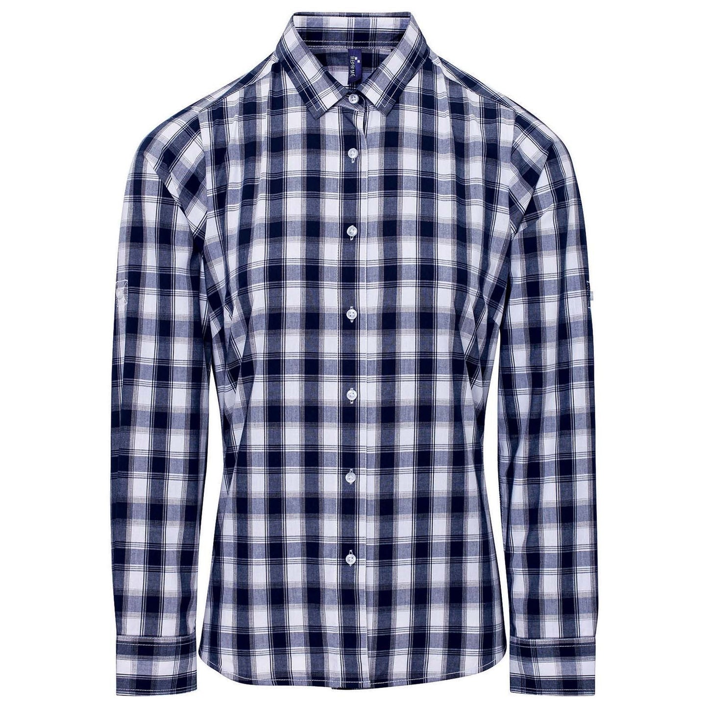 Steel/Black Button Up Shirt - Reprime - Stylish Cotton