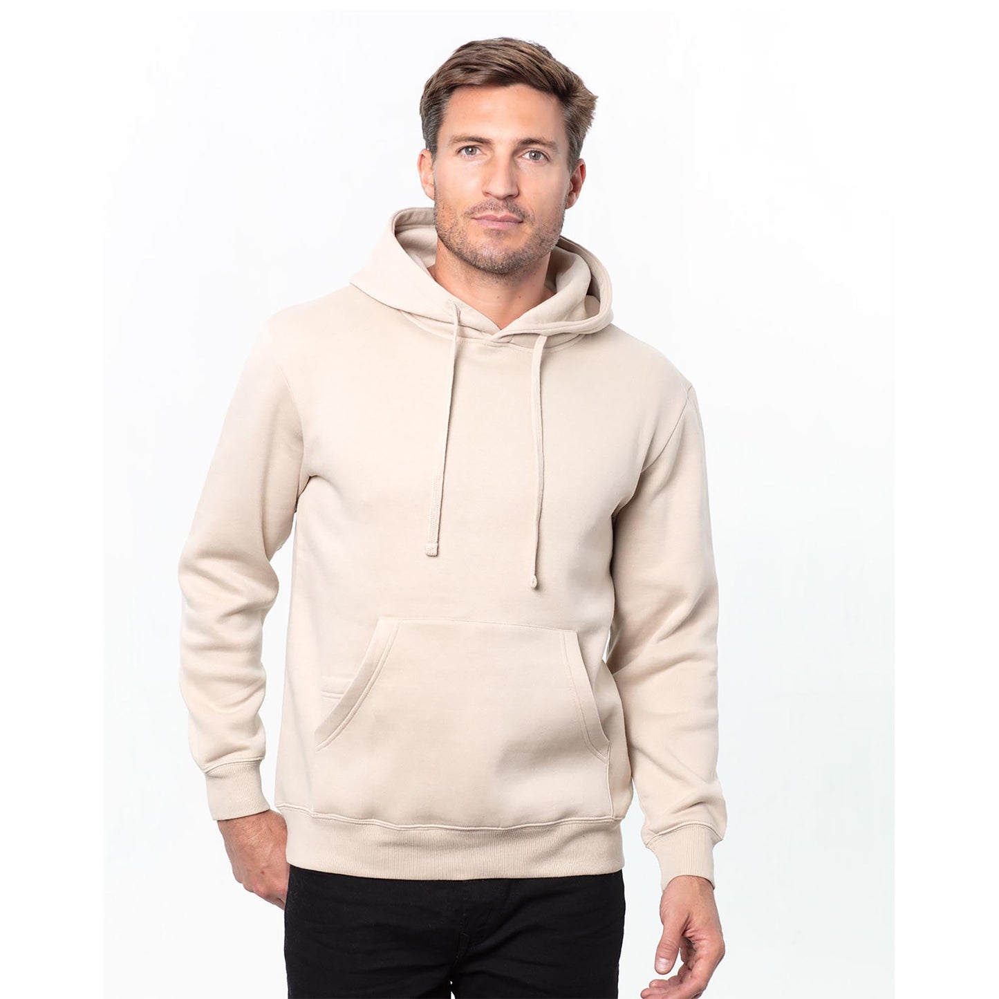 Black Sweatshirts - Threadfast - Cozy Pullover Hoodie