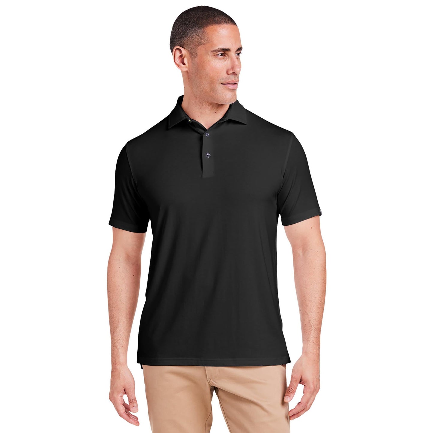 Black Heather Polo Shirt - Tasc - Lightweight Fabric