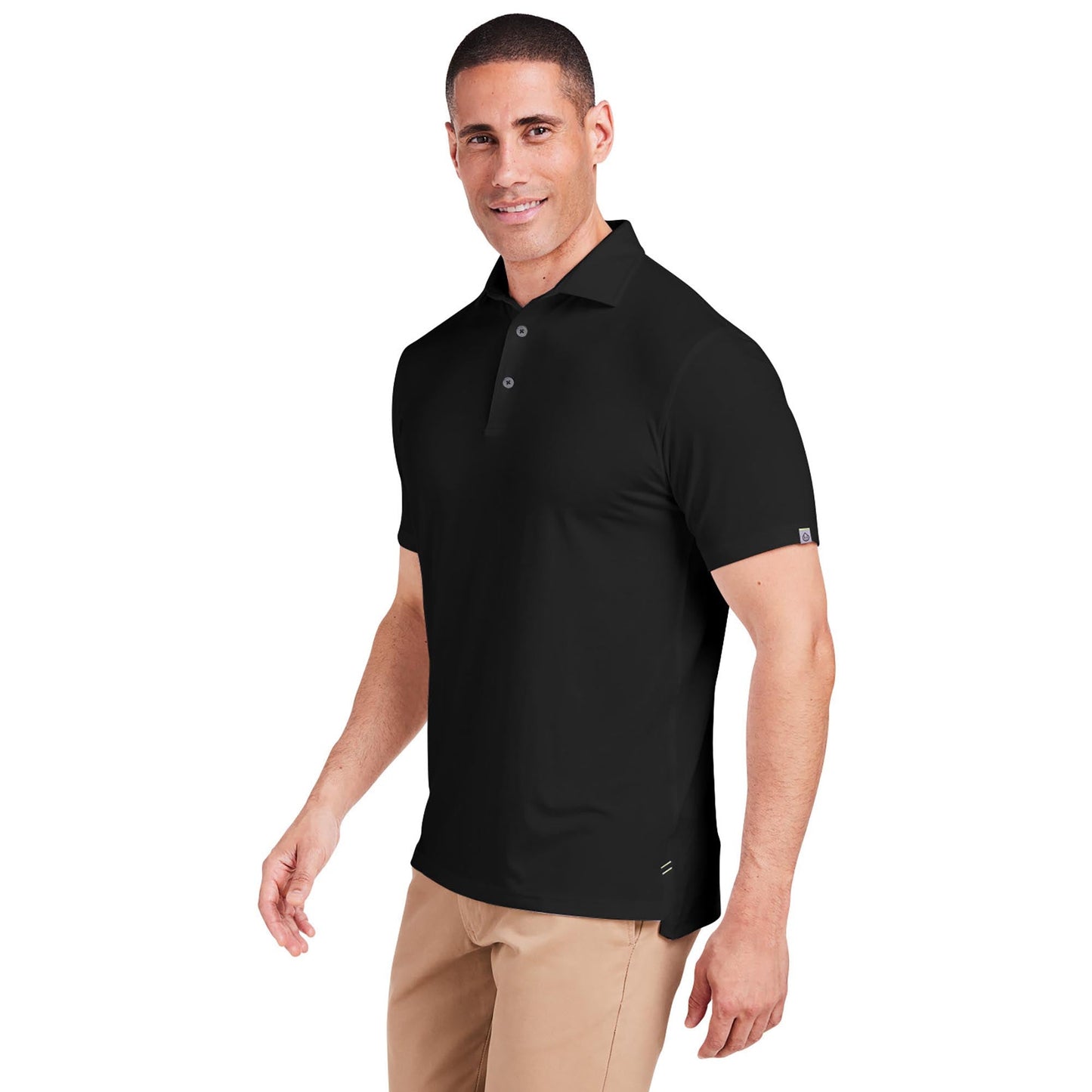Black Heather Polo Shirt - Tasc - Lightweight Fabric