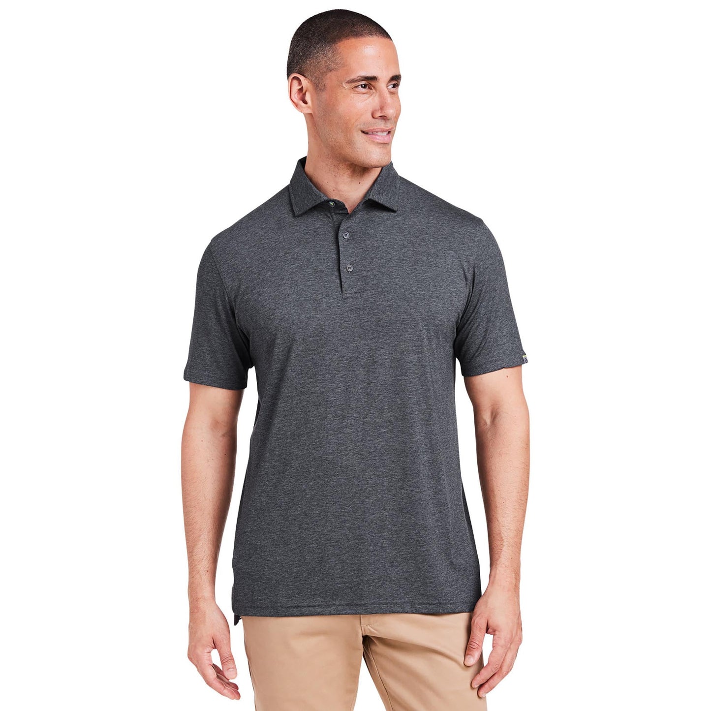 Black Heather Polo Shirt - Tasc - Lightweight Fabric