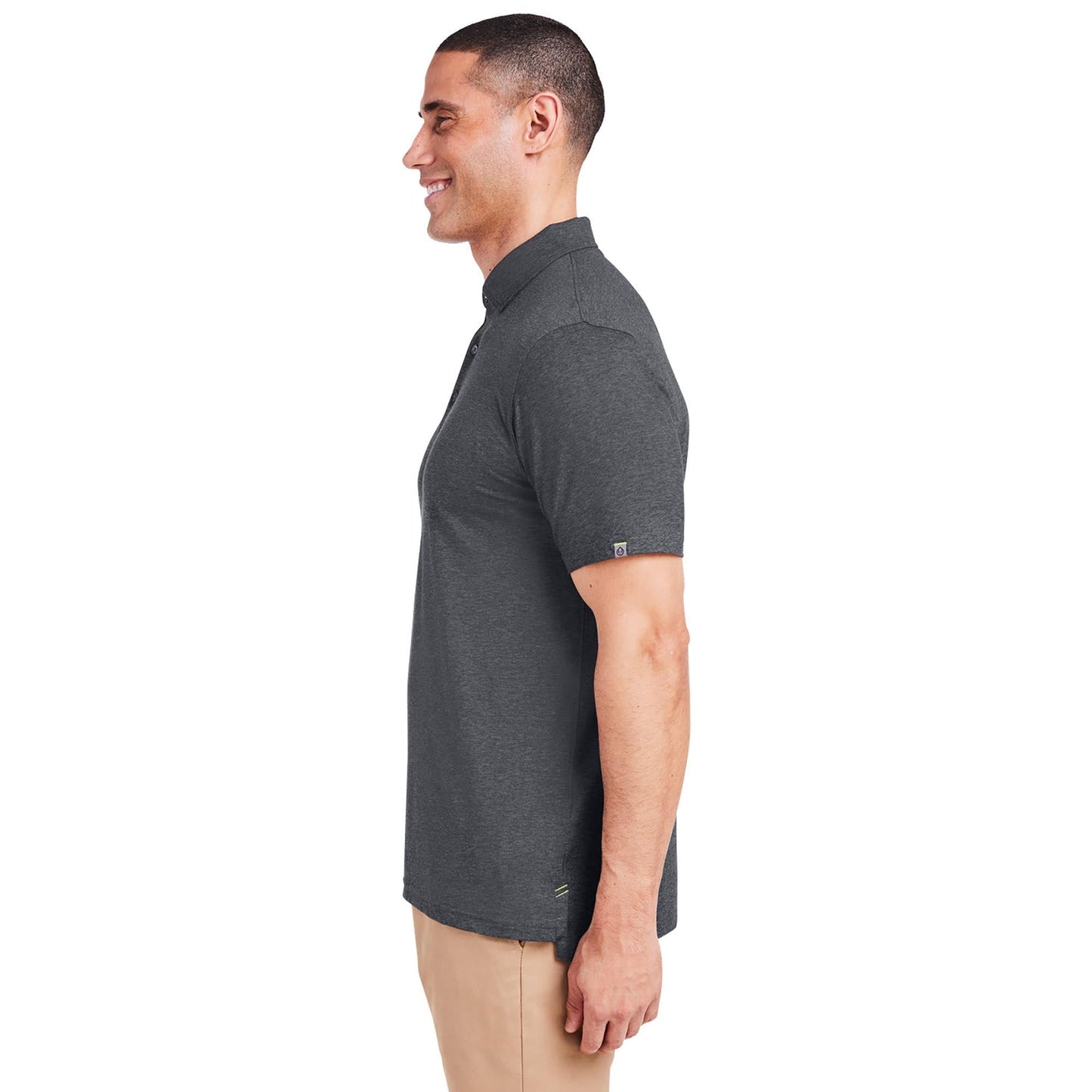 Black Heather Polo Shirt - Tasc - Lightweight Fabric