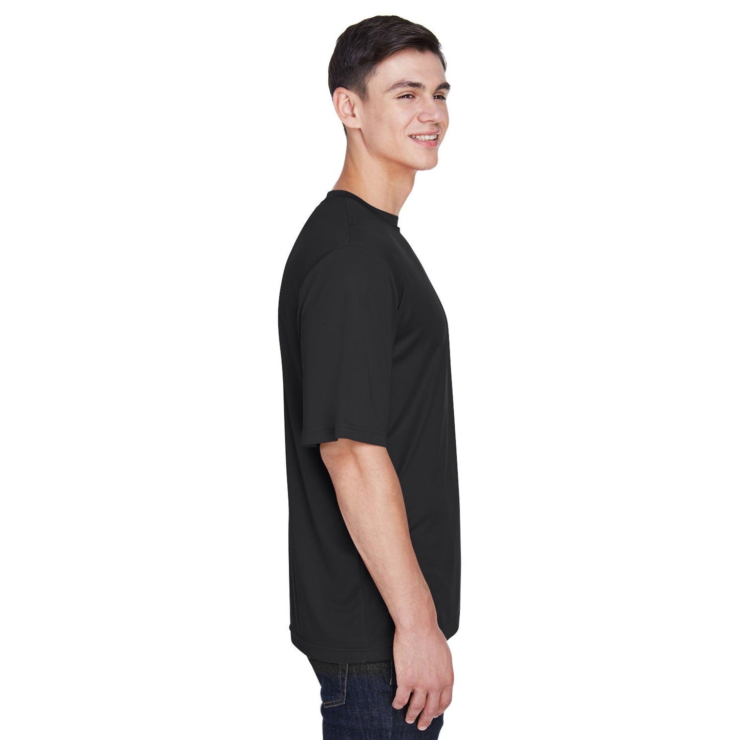 Black T-Shirts - Team 365 - Moisture-Wicking Performance
