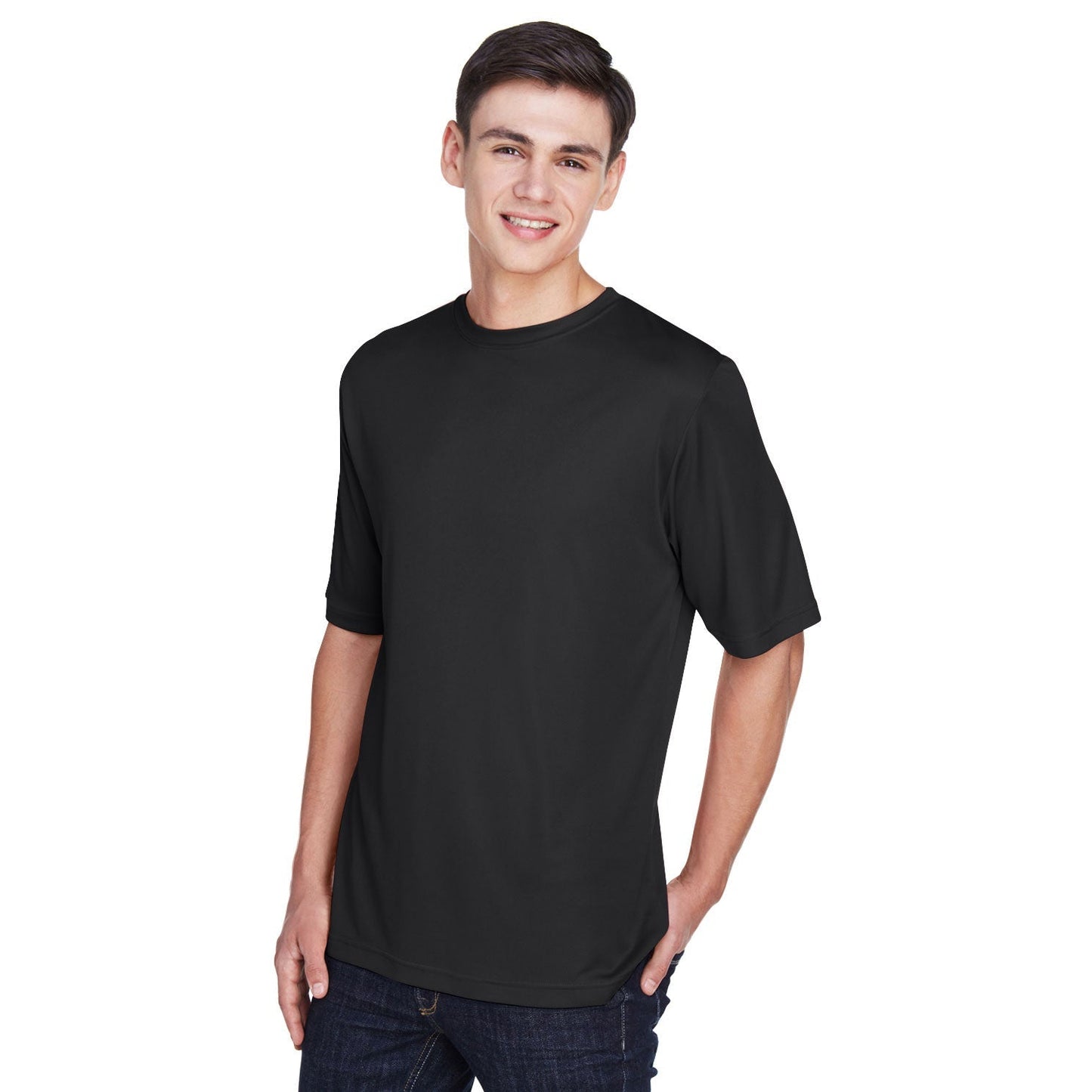 Black T-Shirts - Team 365 - Moisture-Wicking Performance