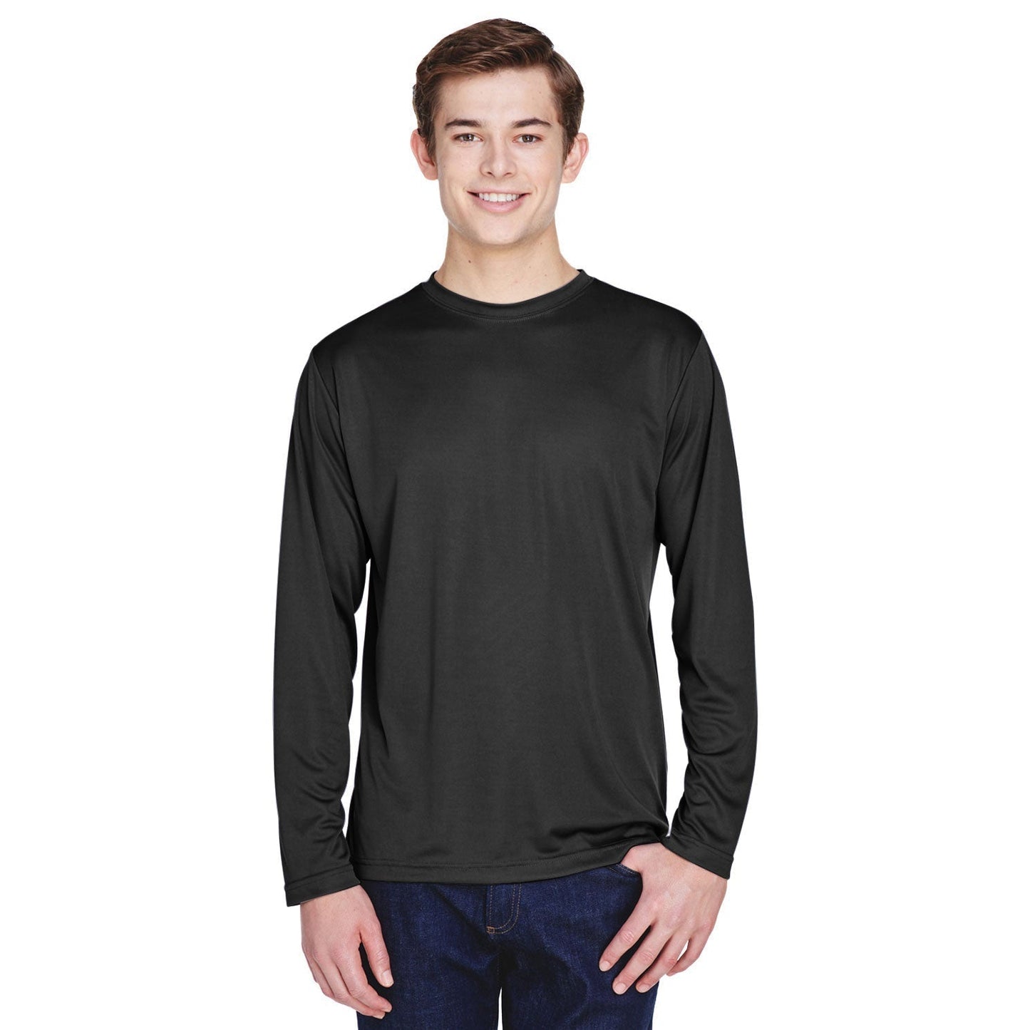 Black T-Shirts - Team 365 - Moisture-Wicking Performance
