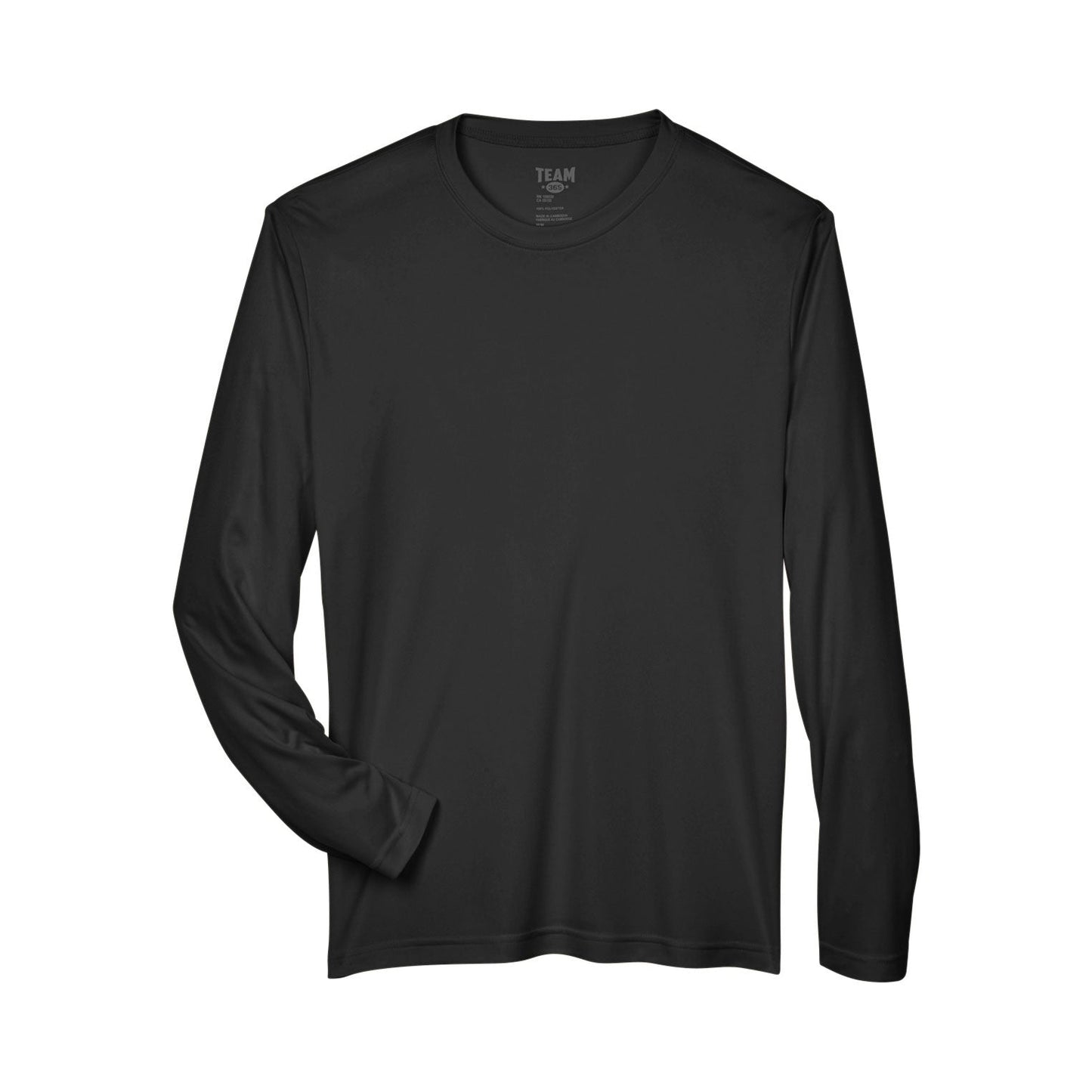 Black T-Shirts - Team 365 - Moisture-Wicking Performance