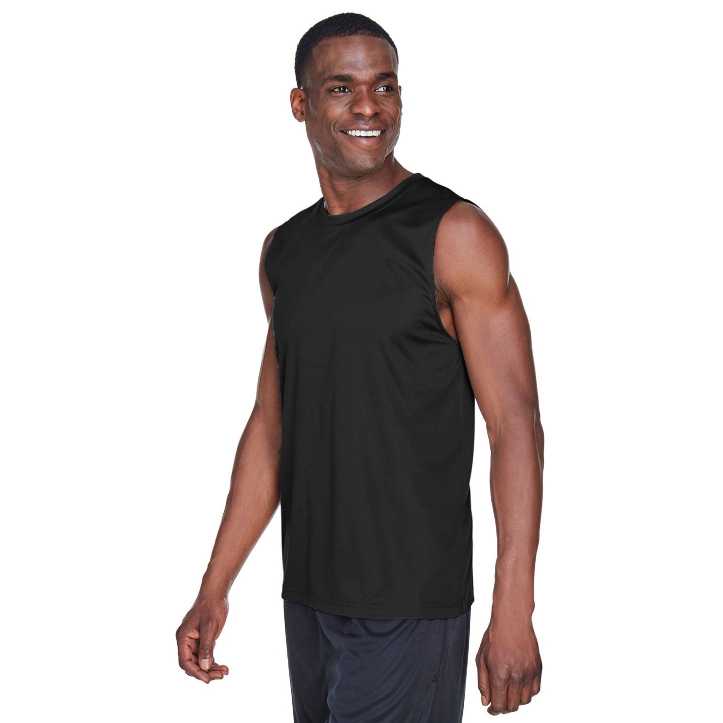 Black Tank Tops - Team 365 - Performance Fabric