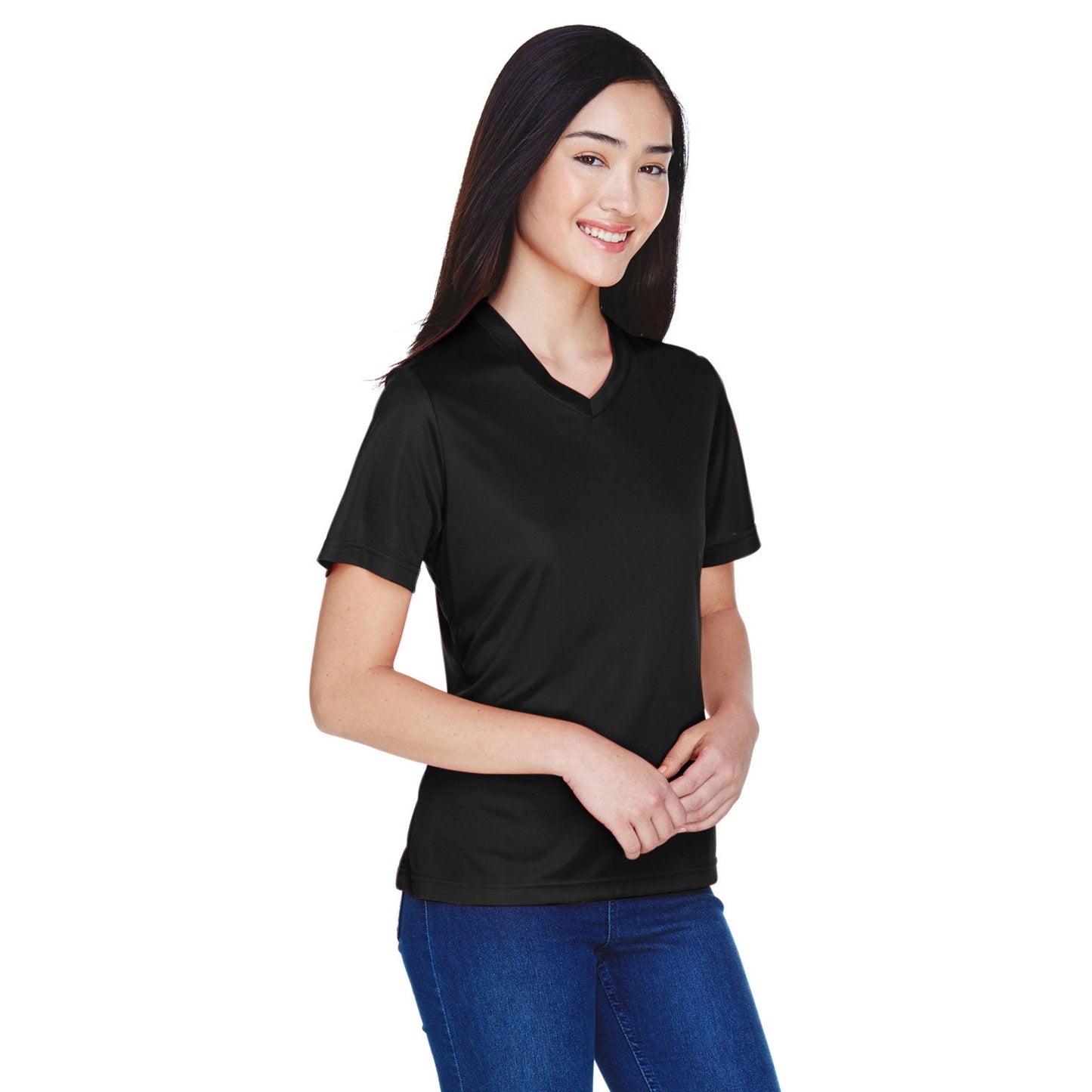Black Performance T-Shirts - Team 365 - Moisture-Wicking