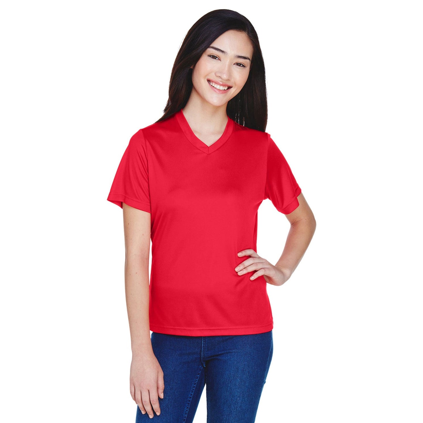 Black Performance T-Shirts - Team 365 - Moisture-Wicking